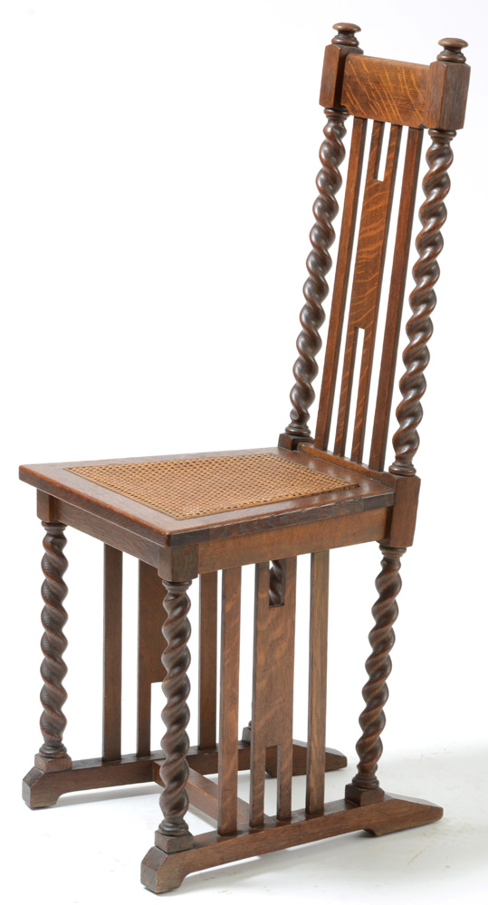 Antique "Quaint Tudor" Chair by Stickley Bros.