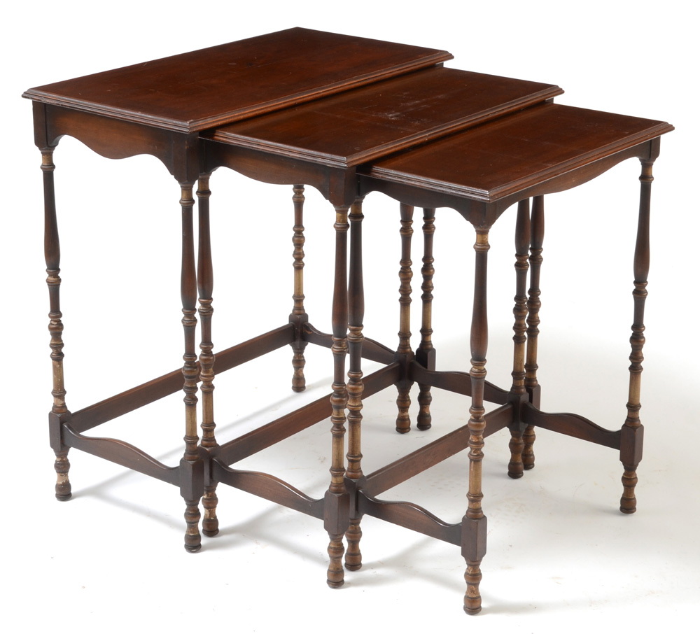 Mahogany Nesting Tables by Lenox Shops Furniture