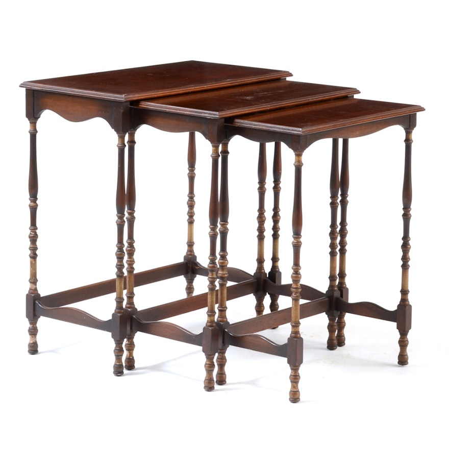 Mahogany Nesting Tables by Lenox Shops Furniture