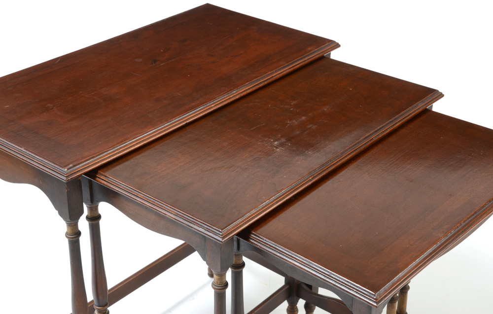 Mahogany Nesting Tables by Lenox Shops Furniture