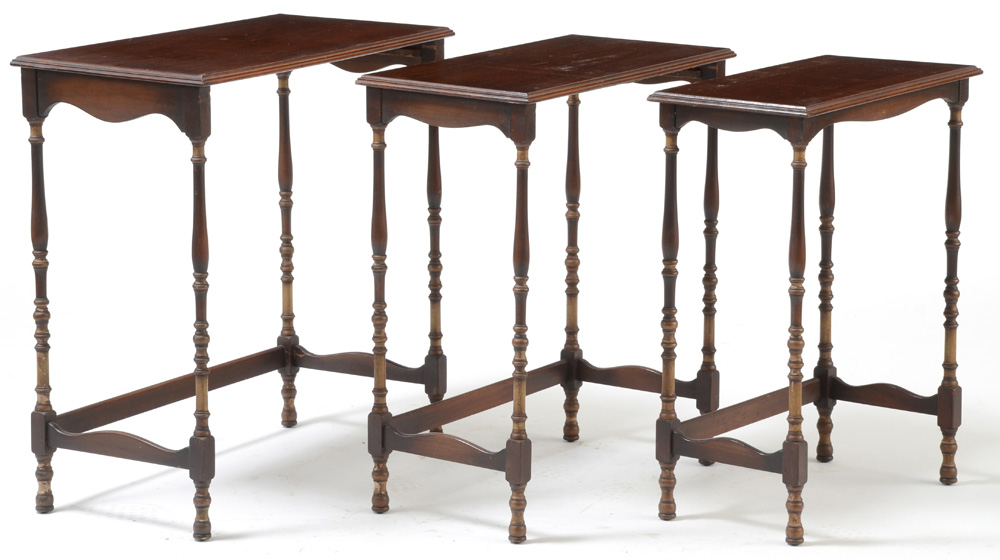 Mahogany Nesting Tables by Lenox Shops Furniture