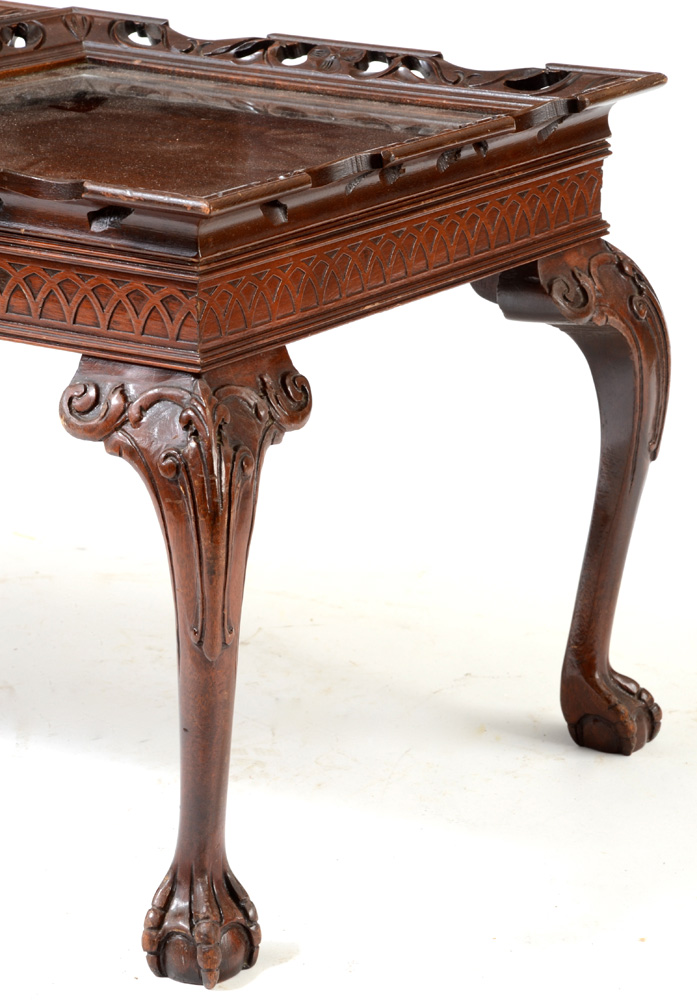 Chippendale Style Double Tray Top Coffee Table