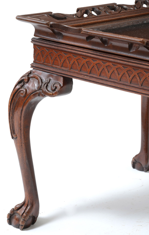 Chippendale Style Double Tray Top Coffee Table