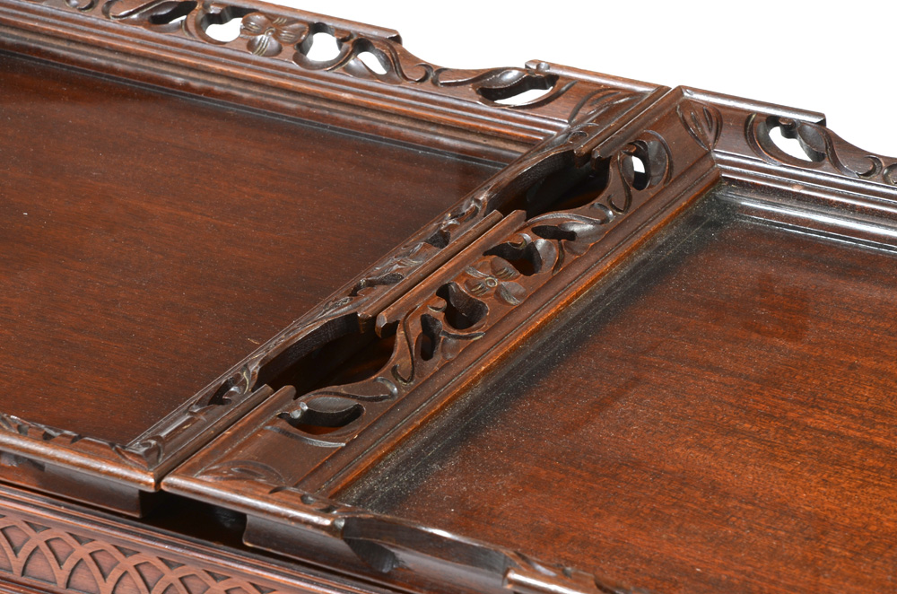 Chippendale Style Double Tray Top Coffee Table