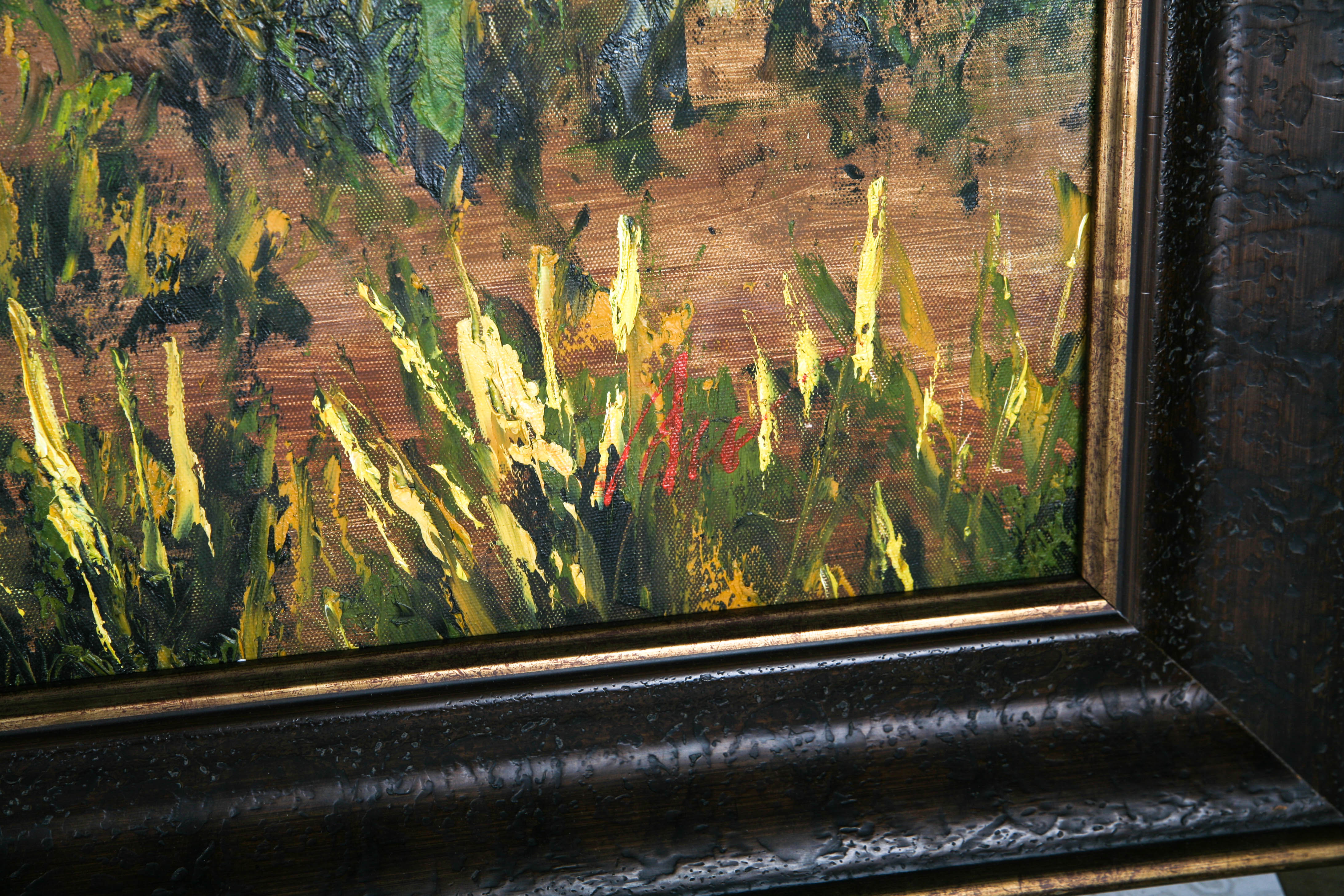 Oil Painting on Canvas of Texas Longhorn Cow