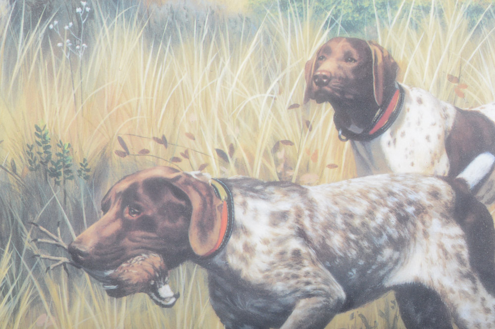 Offset Lithograph Print after Robert Christie "German Shorthair Flag"