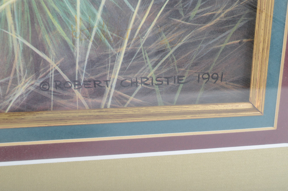 Offset Lithograph Print after Robert Christie "German Shorthair Flag"