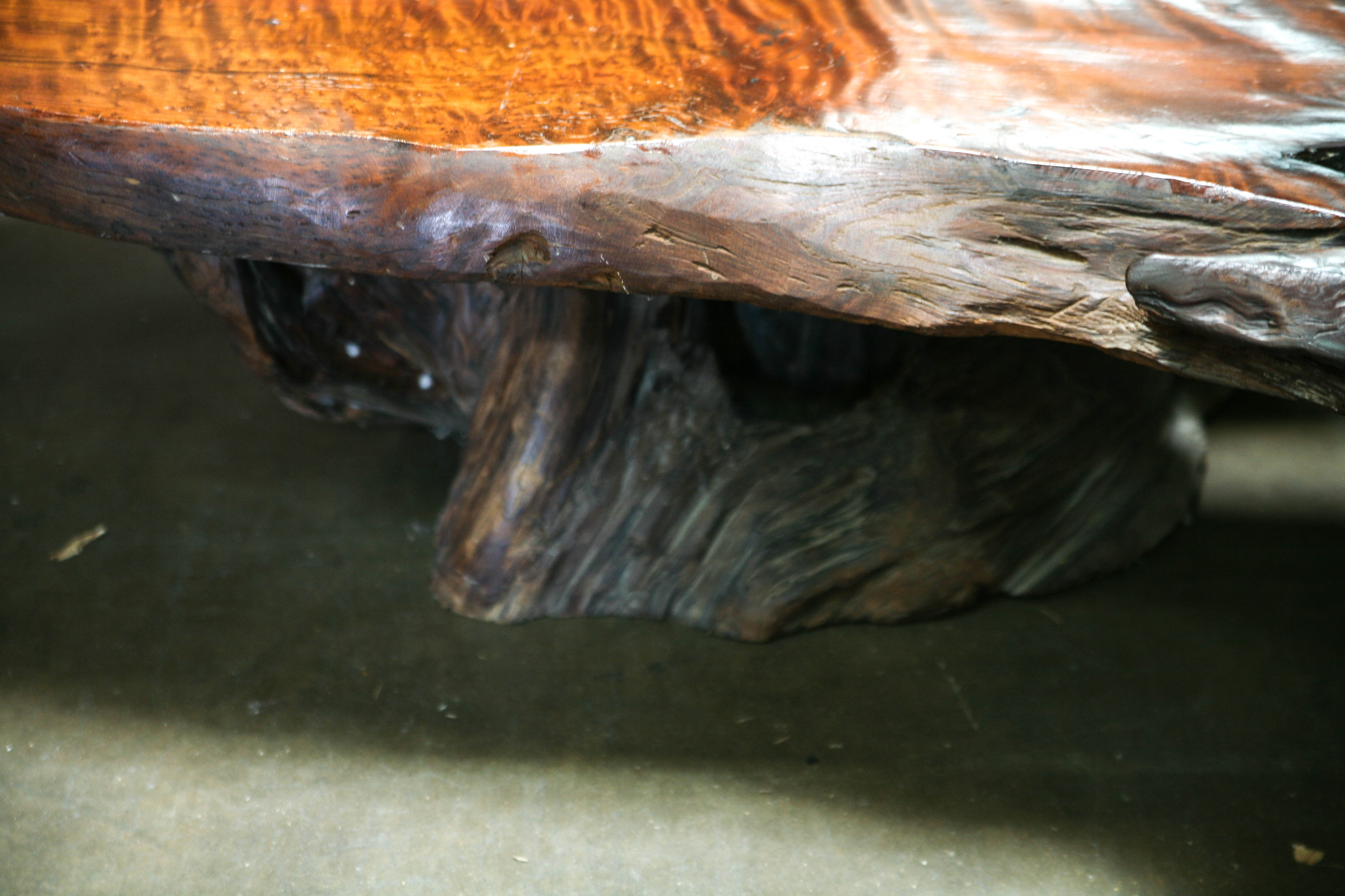 1960s Redwood Burl Coffee Table