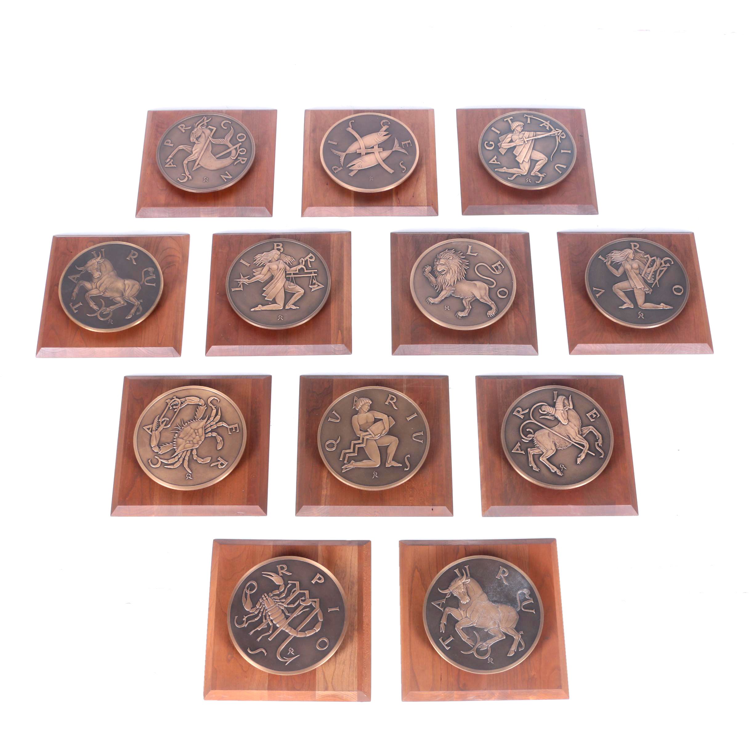 Vintage Gilroy Roberts for Franklin Mint Zodiac Sign Wall Plaques