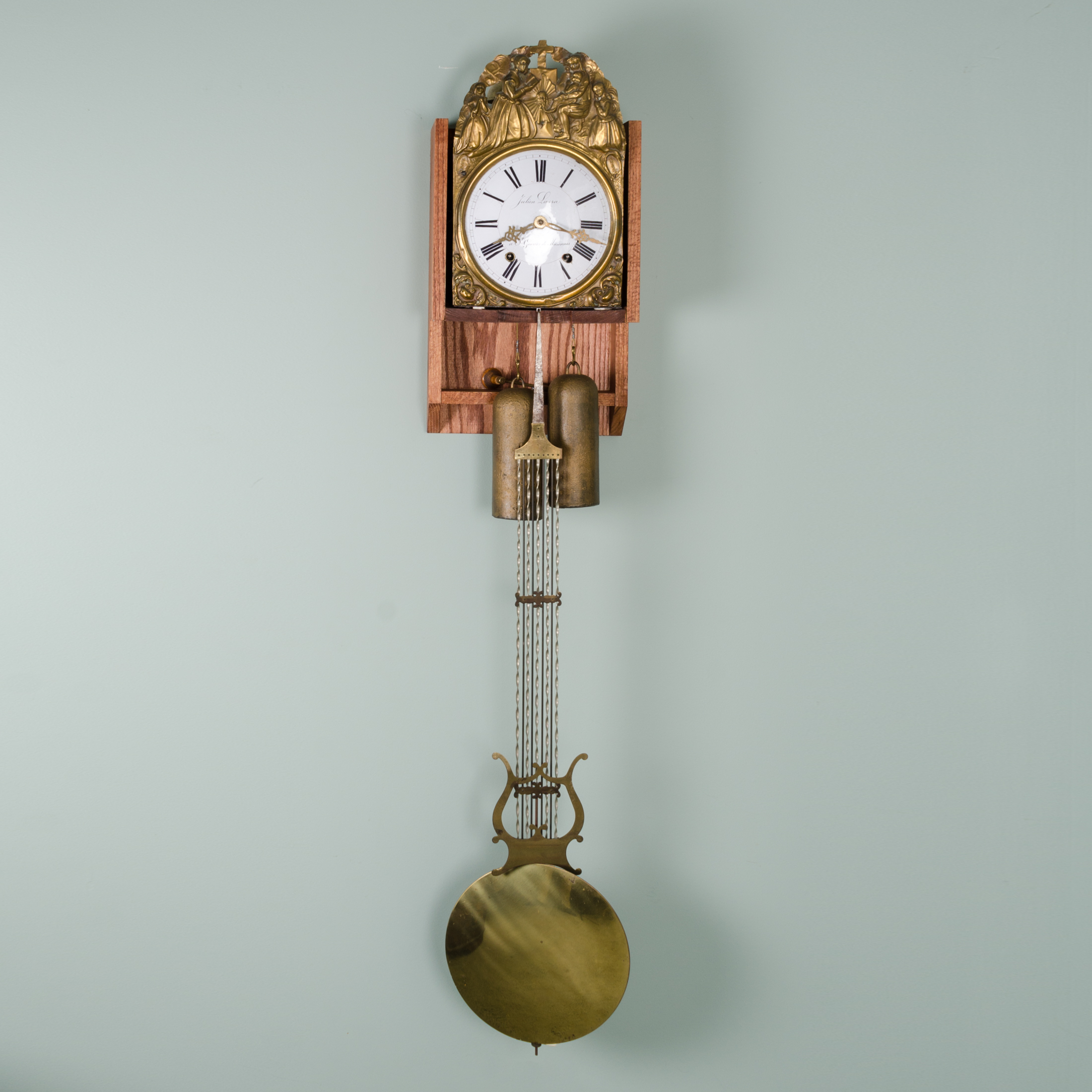 Antique Morbier or Comtoise Wall Clock