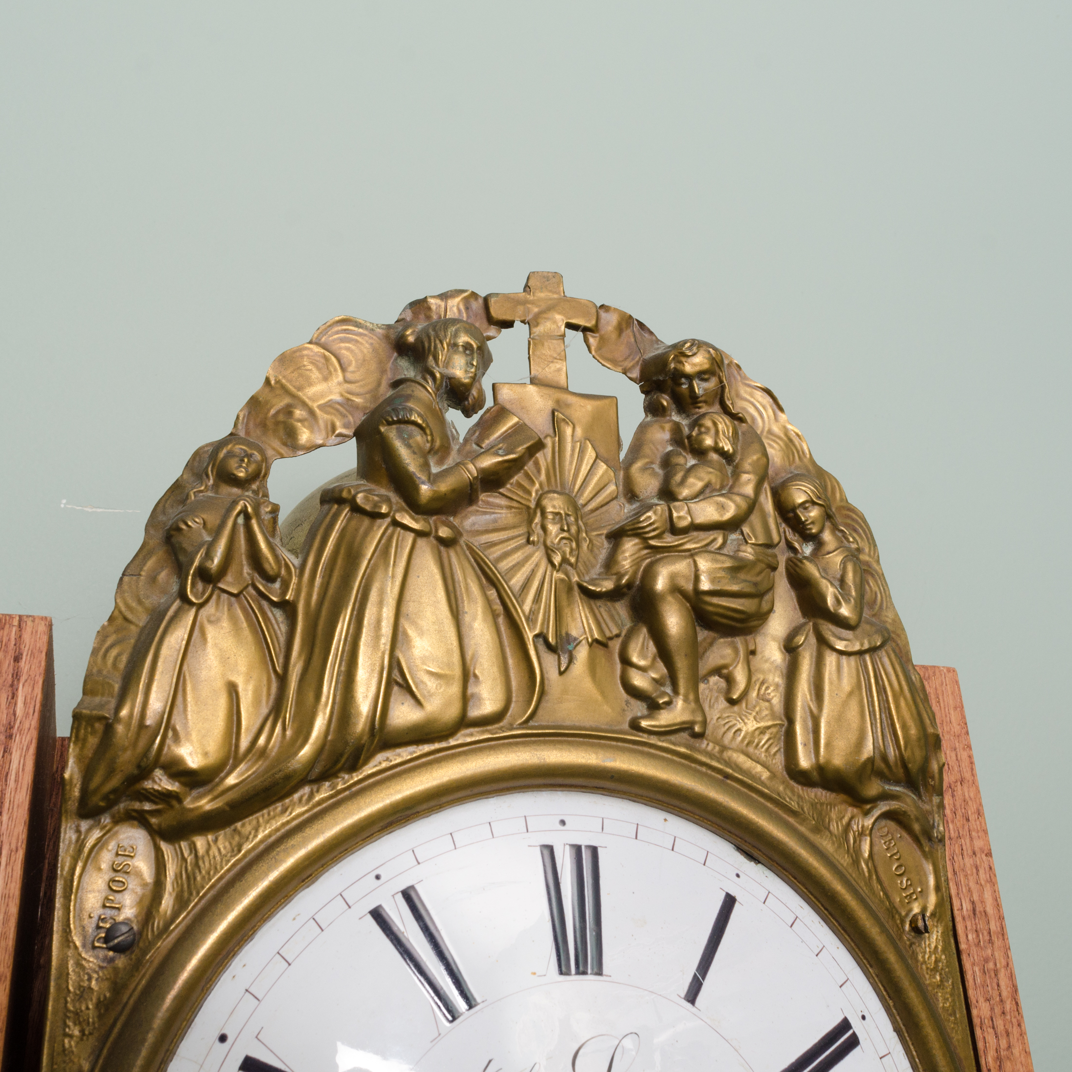 Antique Morbier or Comtoise Wall Clock