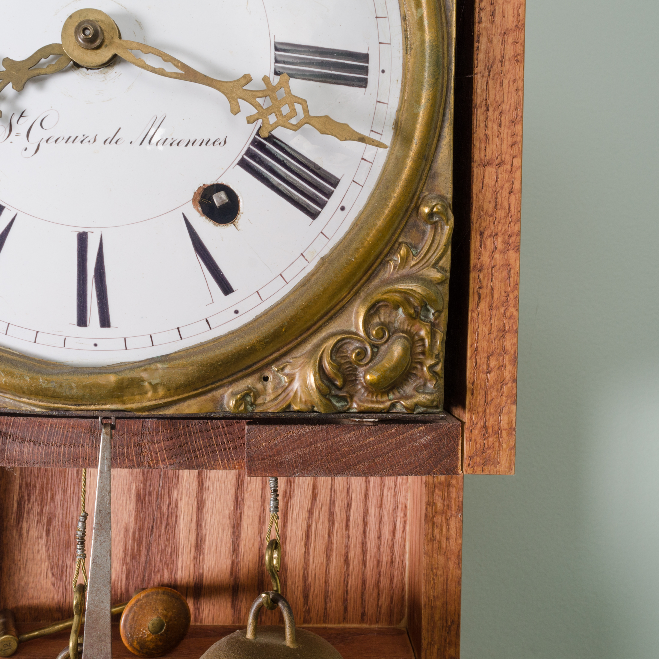 Antique Morbier or Comtoise Wall Clock