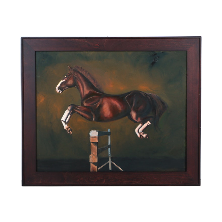 Oil on Canvas Painting of a Horse