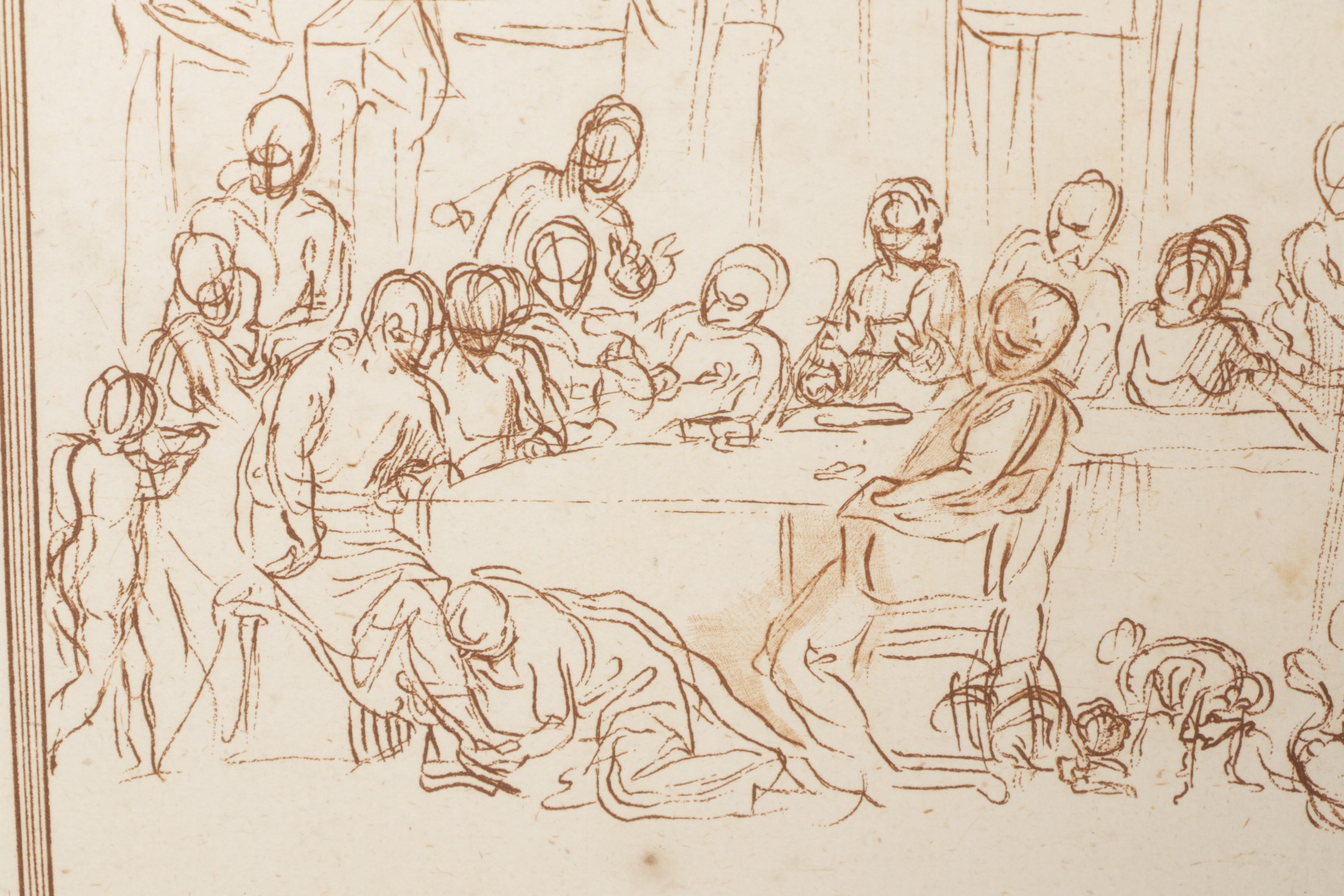 Sim. Watts Etching on Paper After Drawing by Paolo Veronese