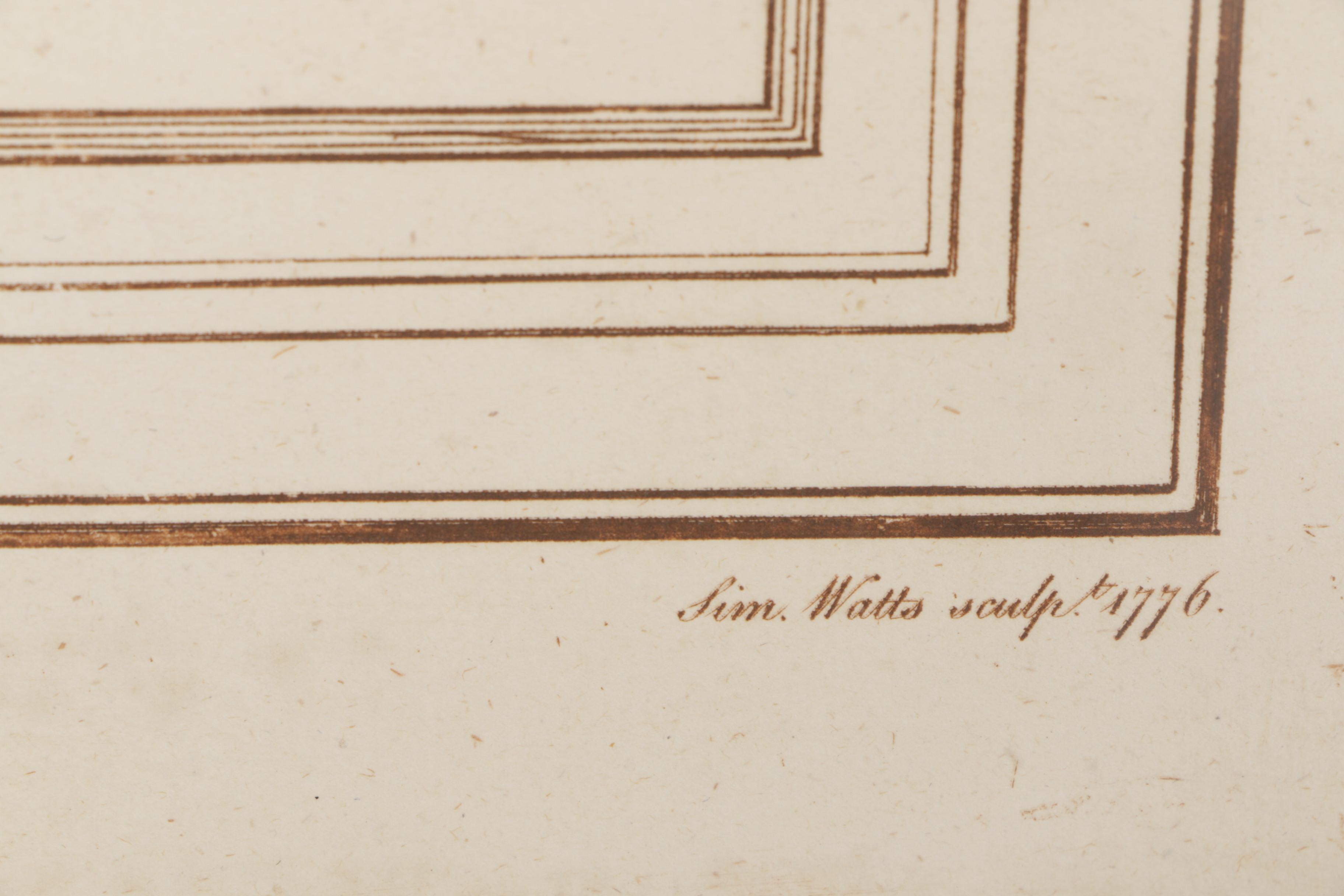 Sim. Watts Etching on Paper After Drawing by Paolo Veronese