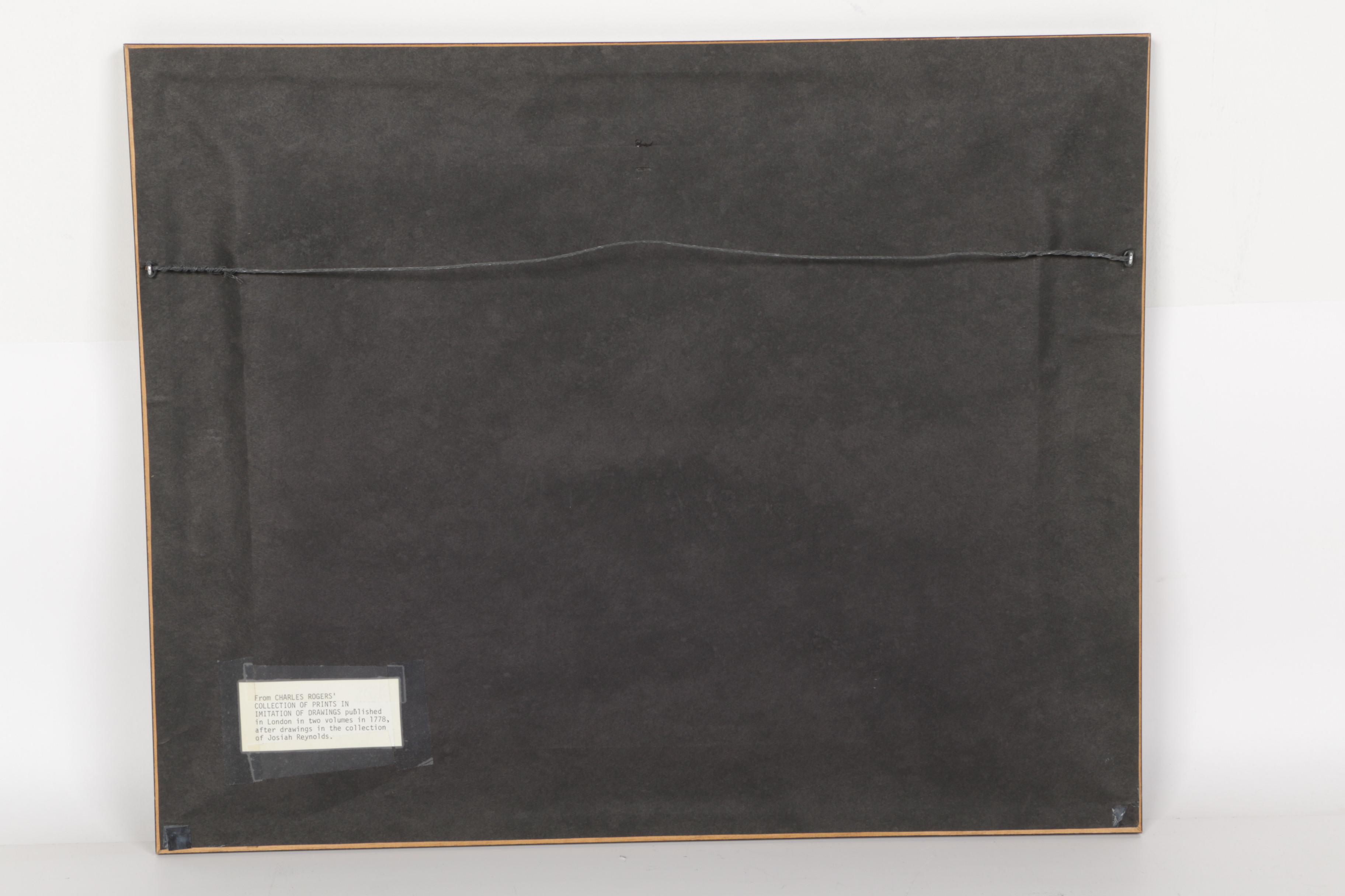 Sim. Watts Etching on Paper After Drawing by Paolo Veronese