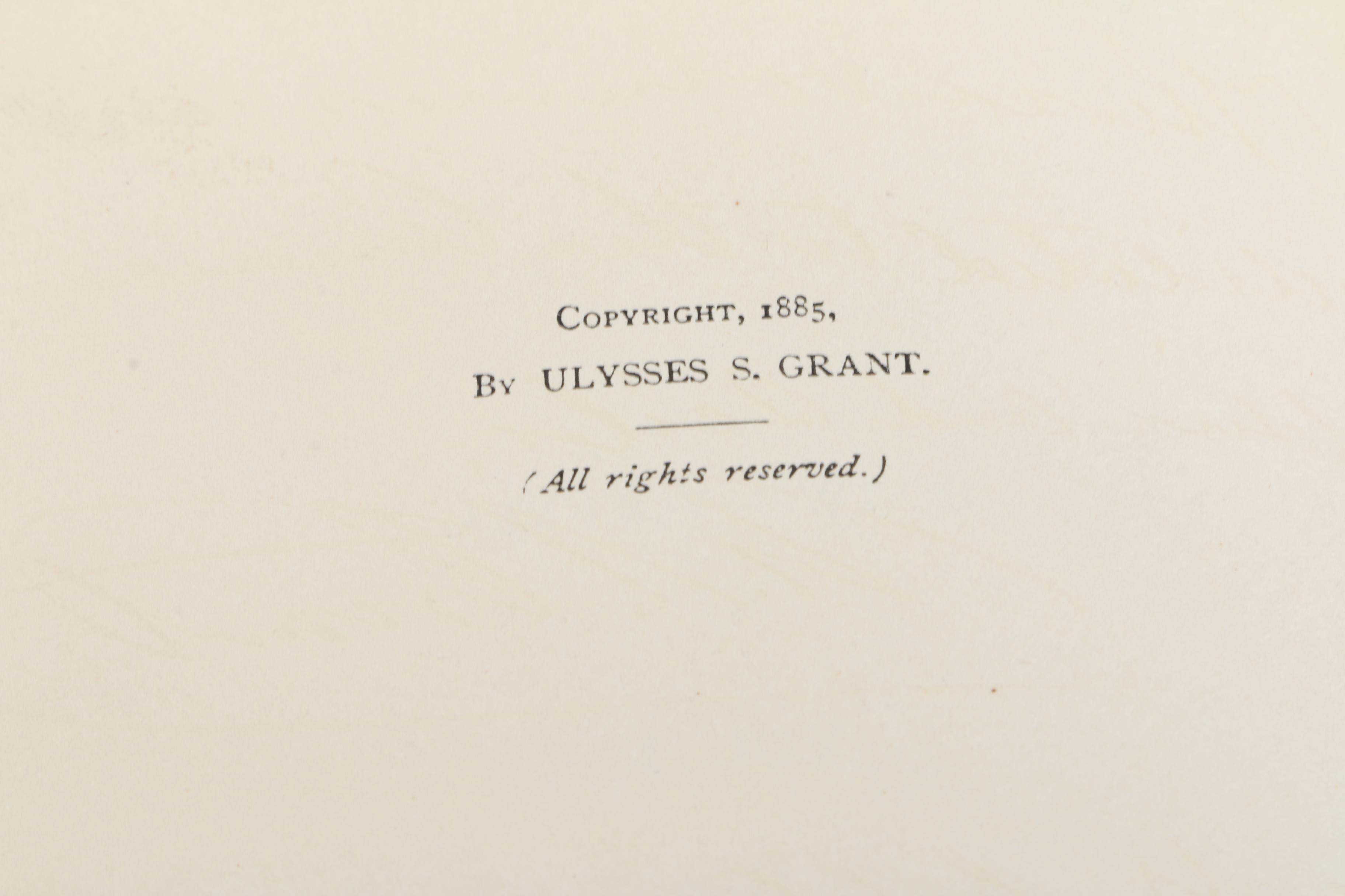 1880s "Personal Memories of U.S. Grant" Vol. I & II