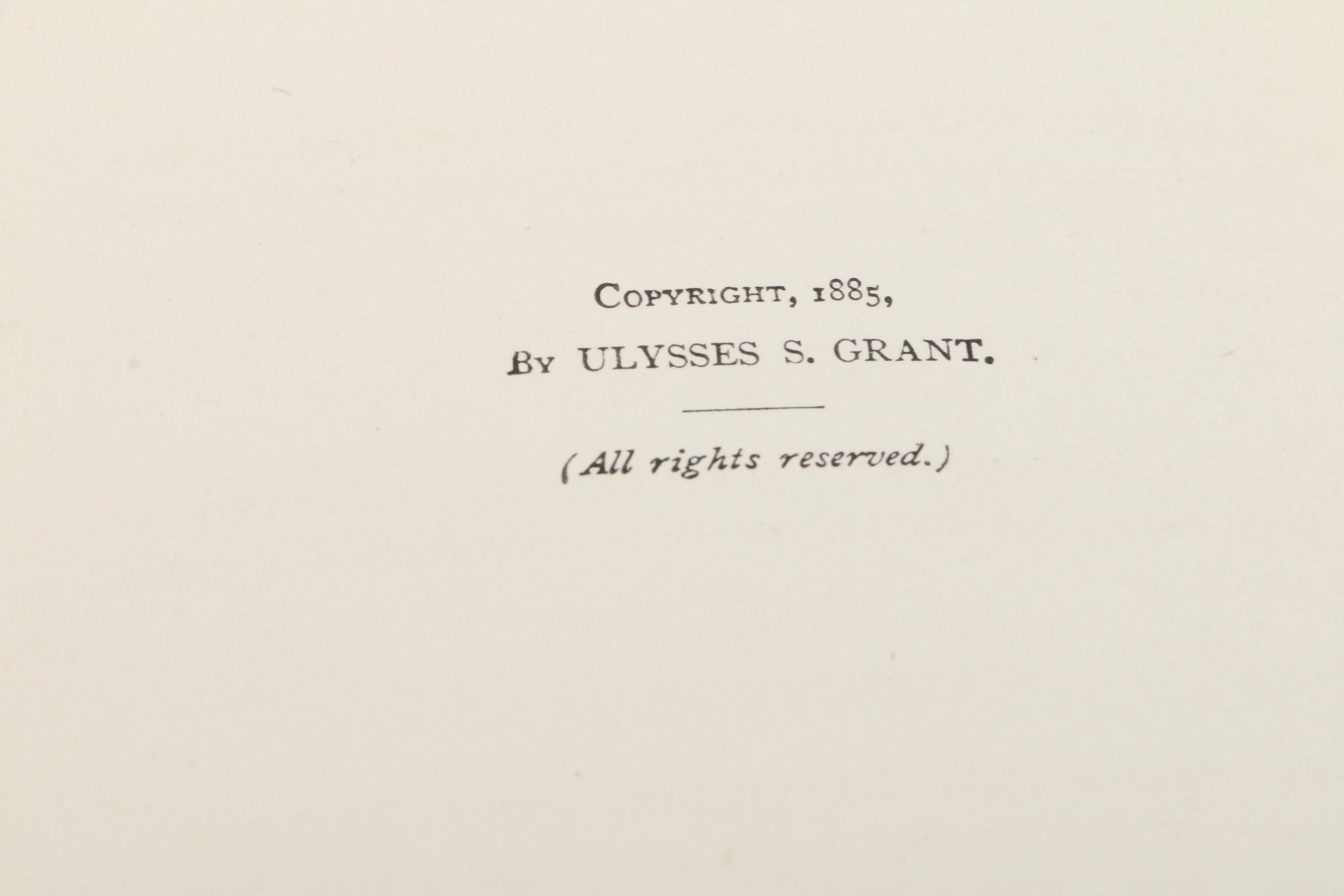 1880s "Personal Memories of U.S. Grant" Vol. I & II