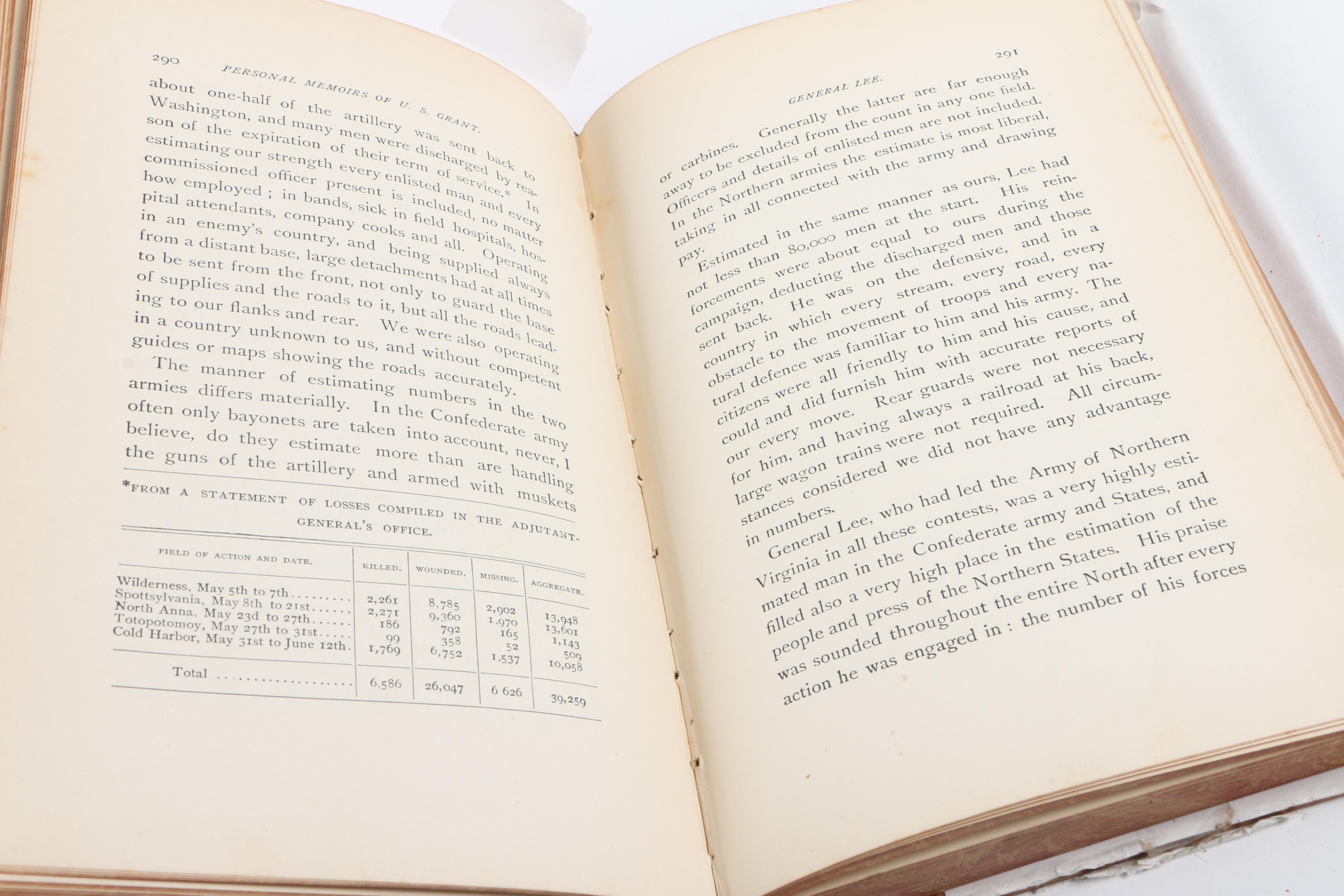 1880s "Personal Memories of U.S. Grant" Vol. I & II
