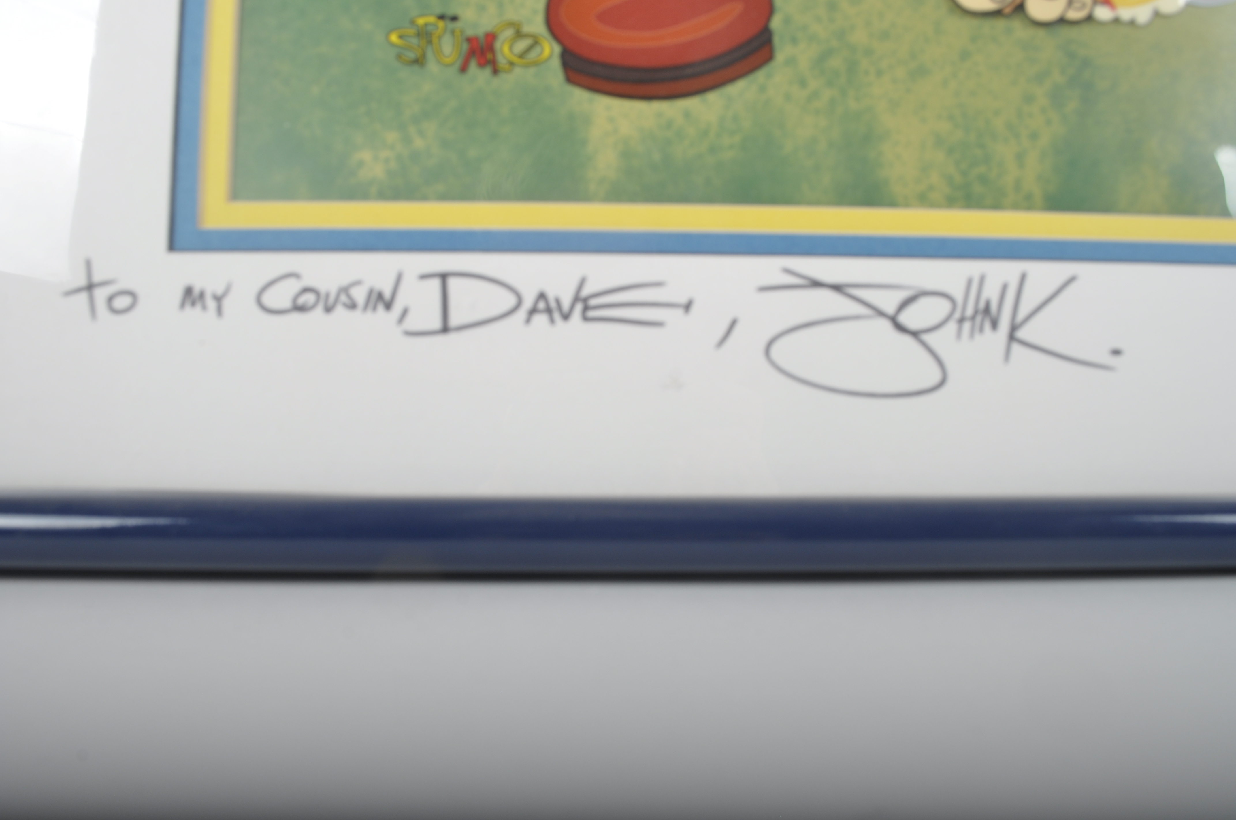 John Kricfalusi Framed and Signed Hand Painted Cell