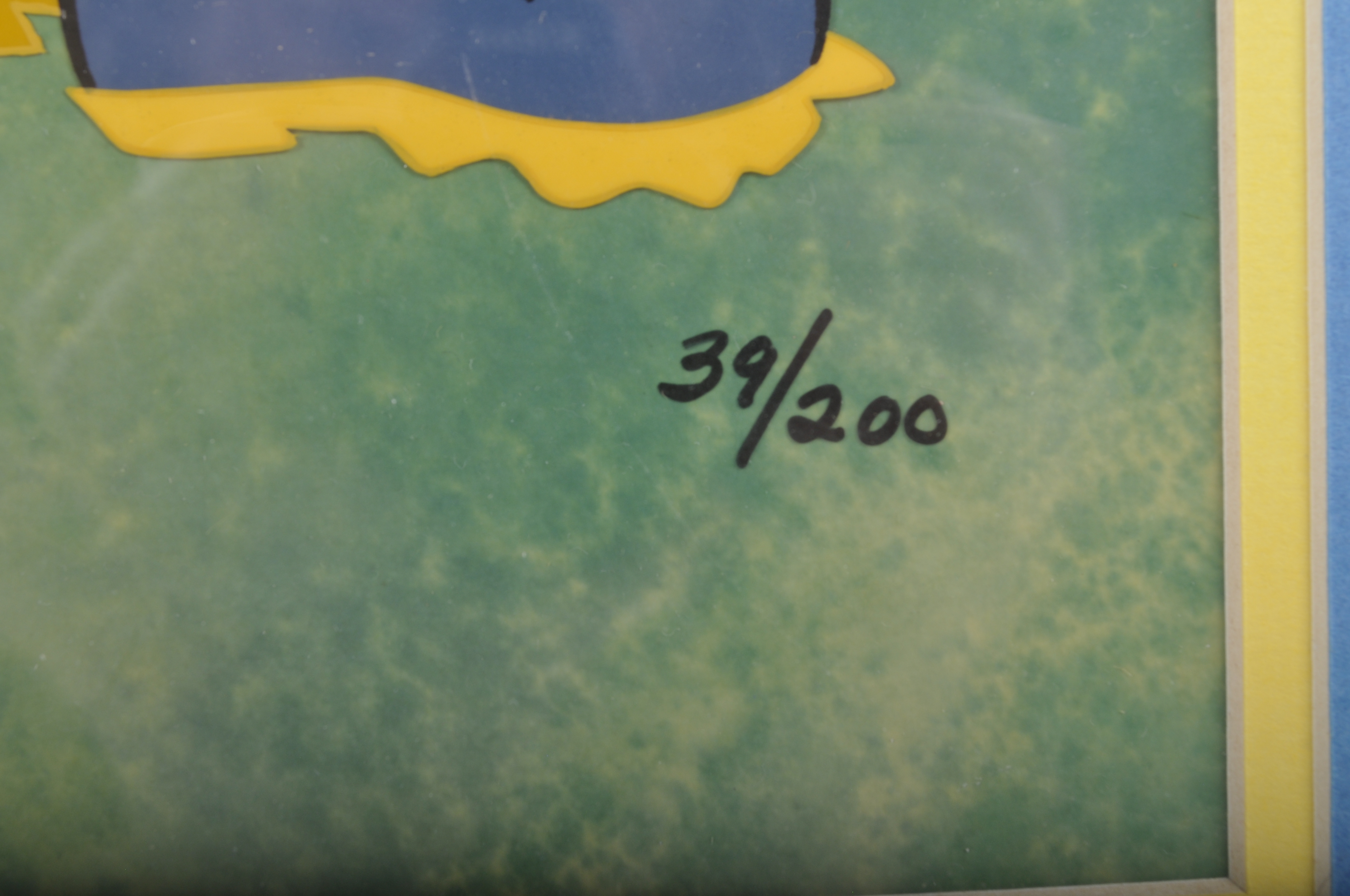 John Kricfalusi Framed and Signed Hand Painted Cell