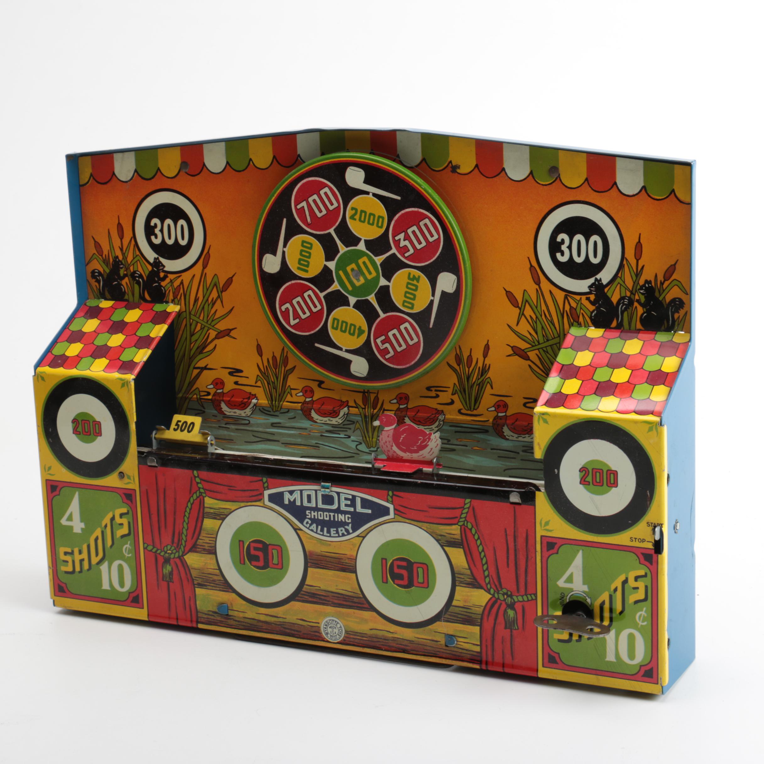 1940s Wyandotte Tin Litho Mechanical Shooting Gallery