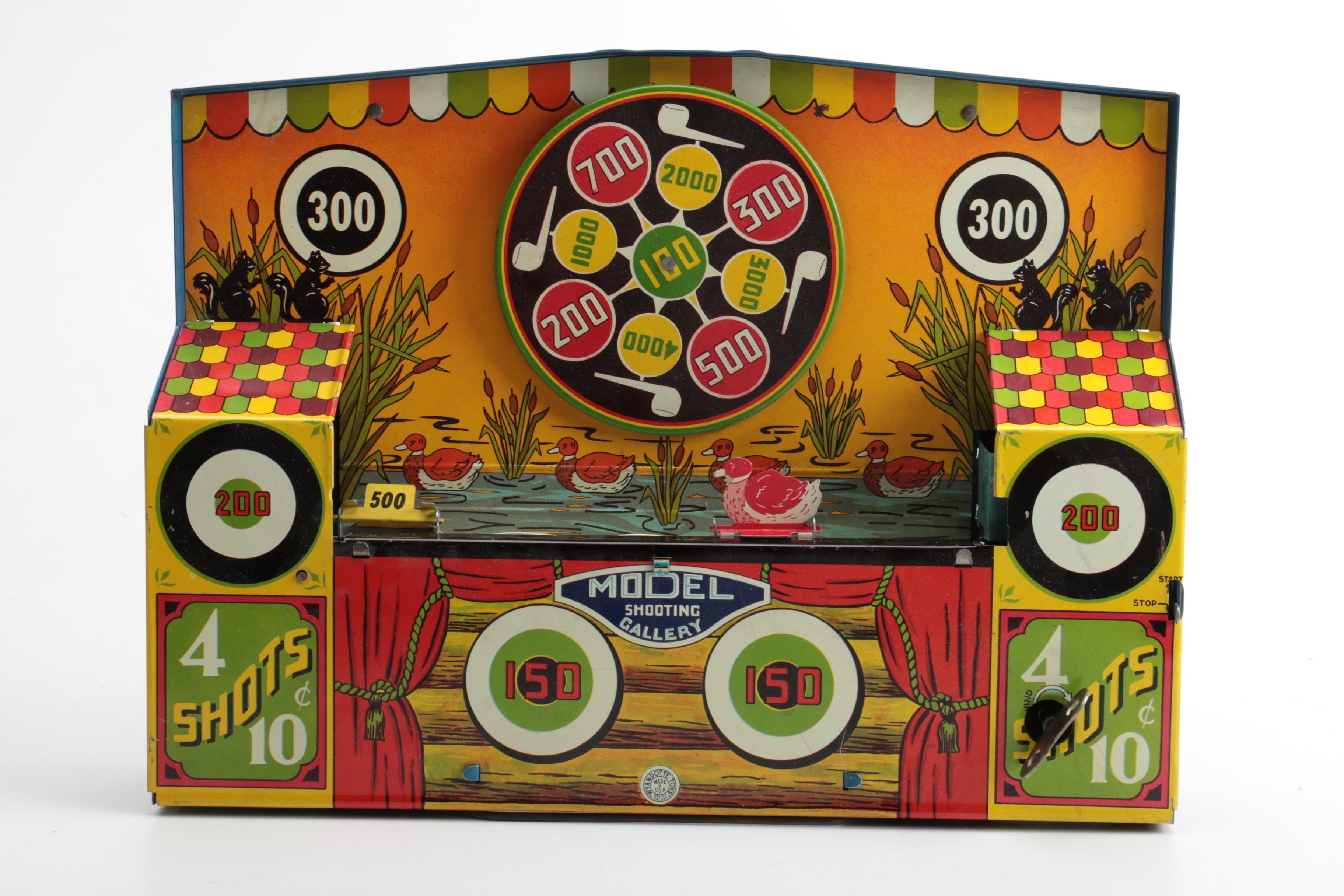 1940s Wyandotte Tin Litho Mechanical Shooting Gallery