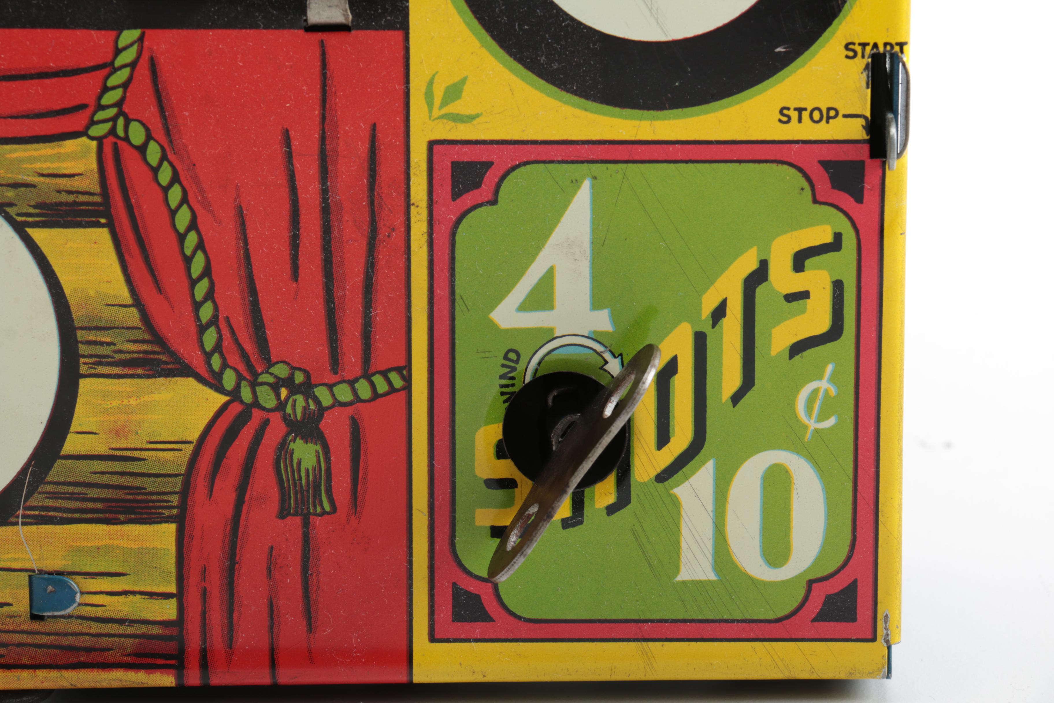 1940s Wyandotte Tin Litho Mechanical Shooting Gallery