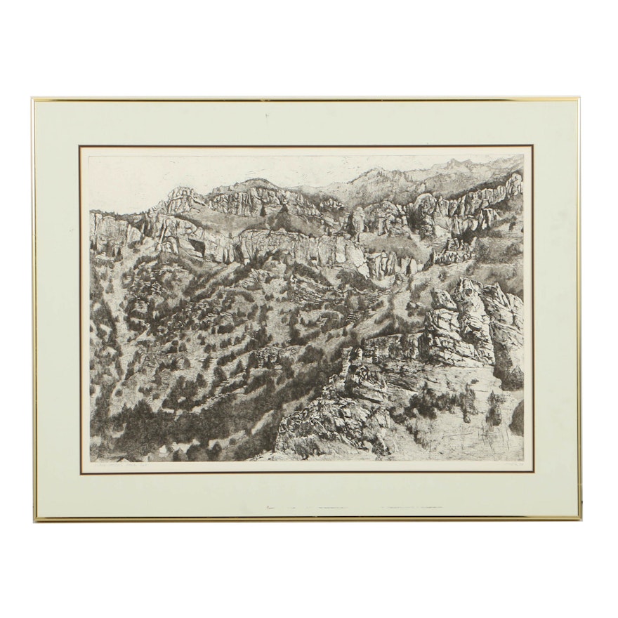 Signed Limited Edition Etching on Paper "Blacksmith's Fork"