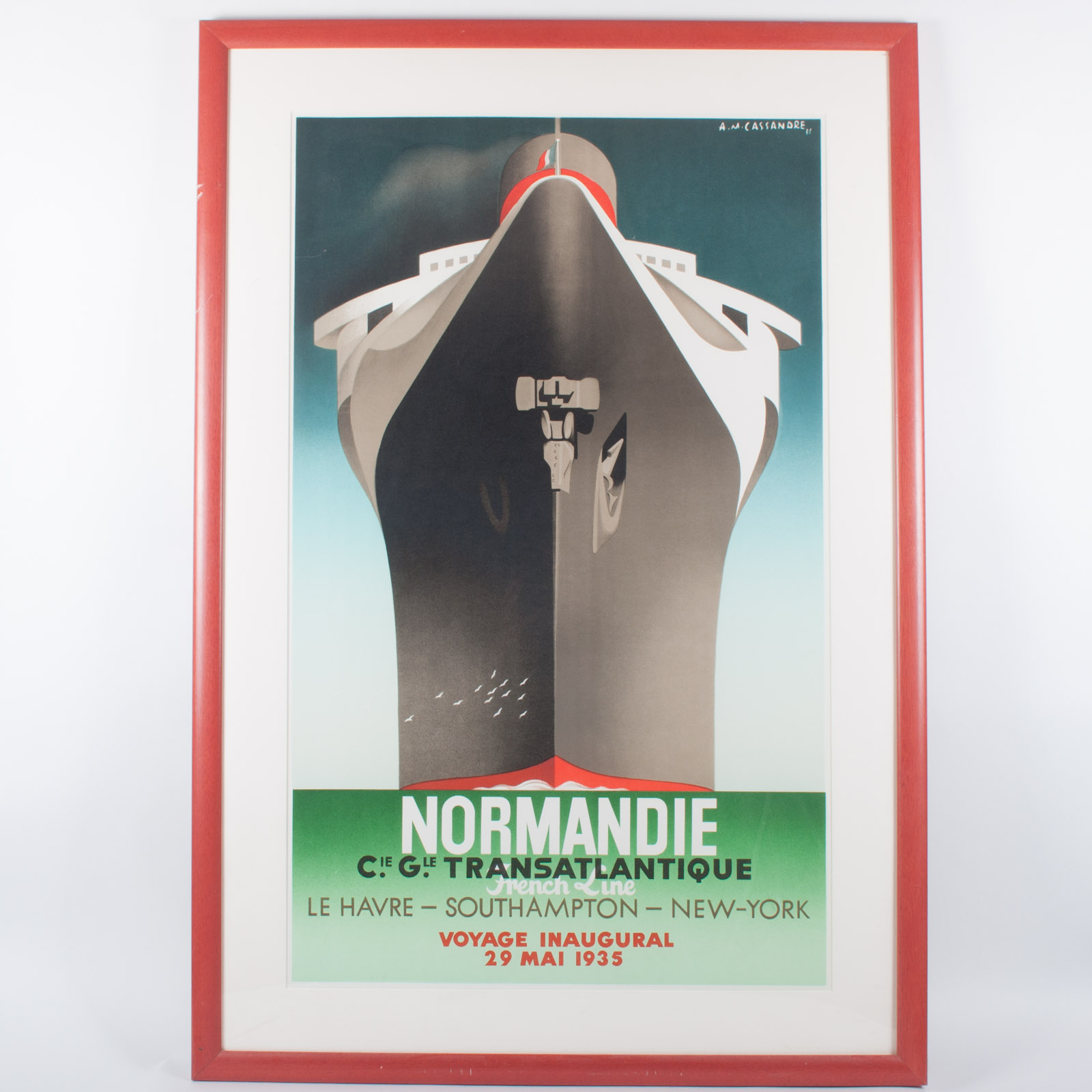 Cassandre 1979 "Normandie" Lithograph