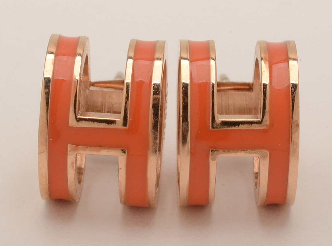 Hermès "Pop H" Pierced Earrings