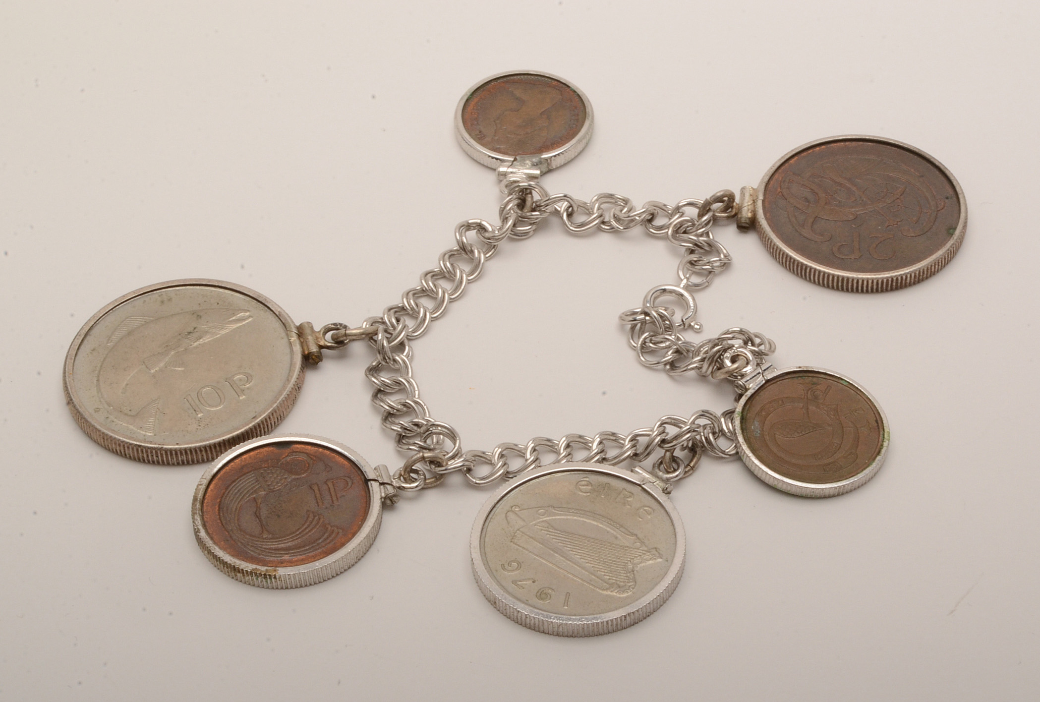 Sterling Silver and Costume Jewelry With Coins