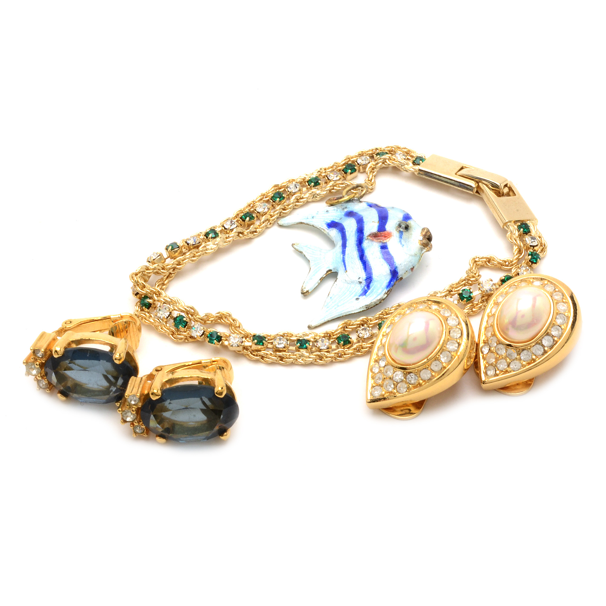 Collection of Gold Tone Accent Jewelry