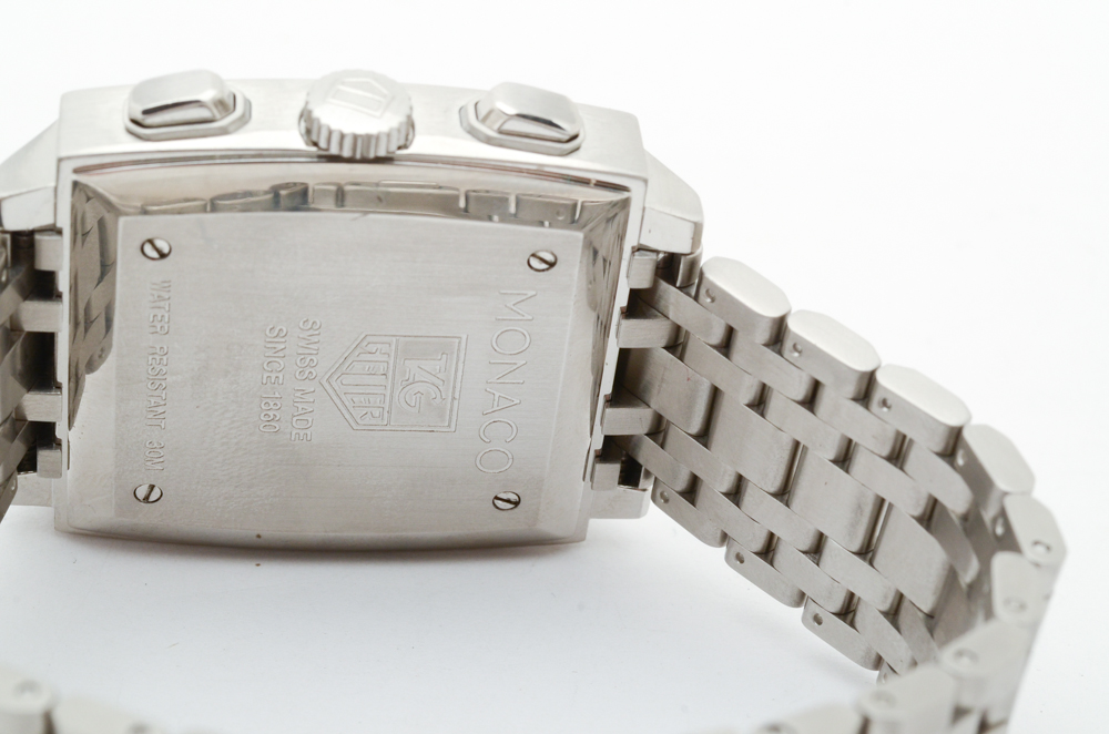 Tag Heuer Monaco Chronograph Steel Bracelet White Automatic