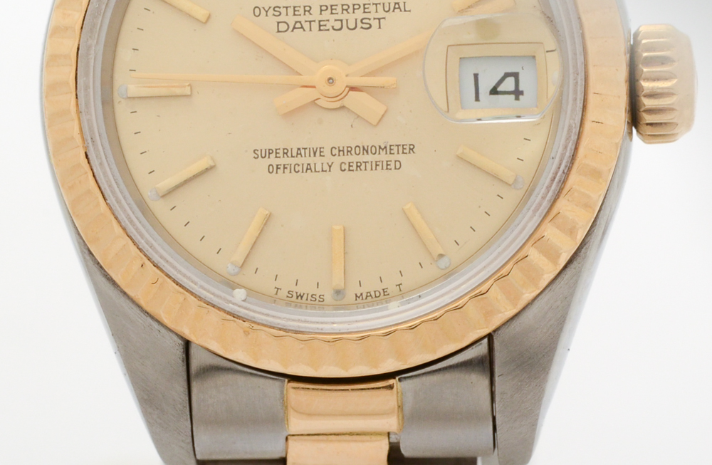 Rolex Ladies Datejust 18K Gold and Steel Champagne Automatic