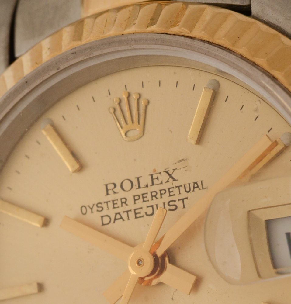 Rolex Ladies Datejust 18K Gold and Steel Champagne Automatic