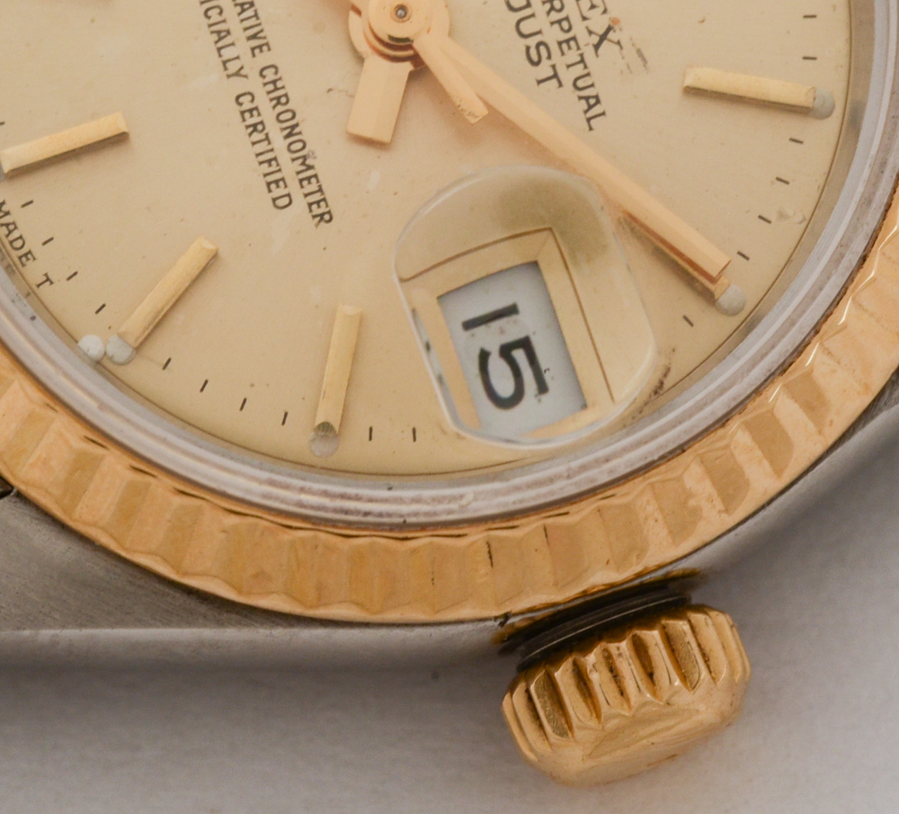 Rolex Ladies Datejust 18K Gold and Steel Champagne Automatic