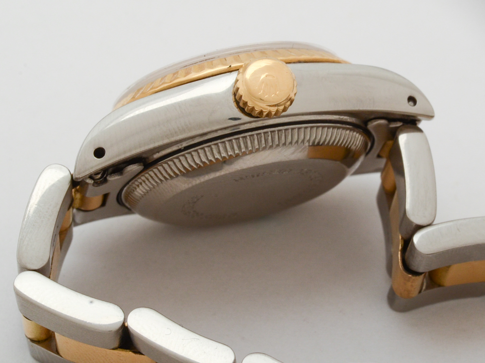 Rolex Ladies Datejust 18K Gold and Steel Champagne Automatic