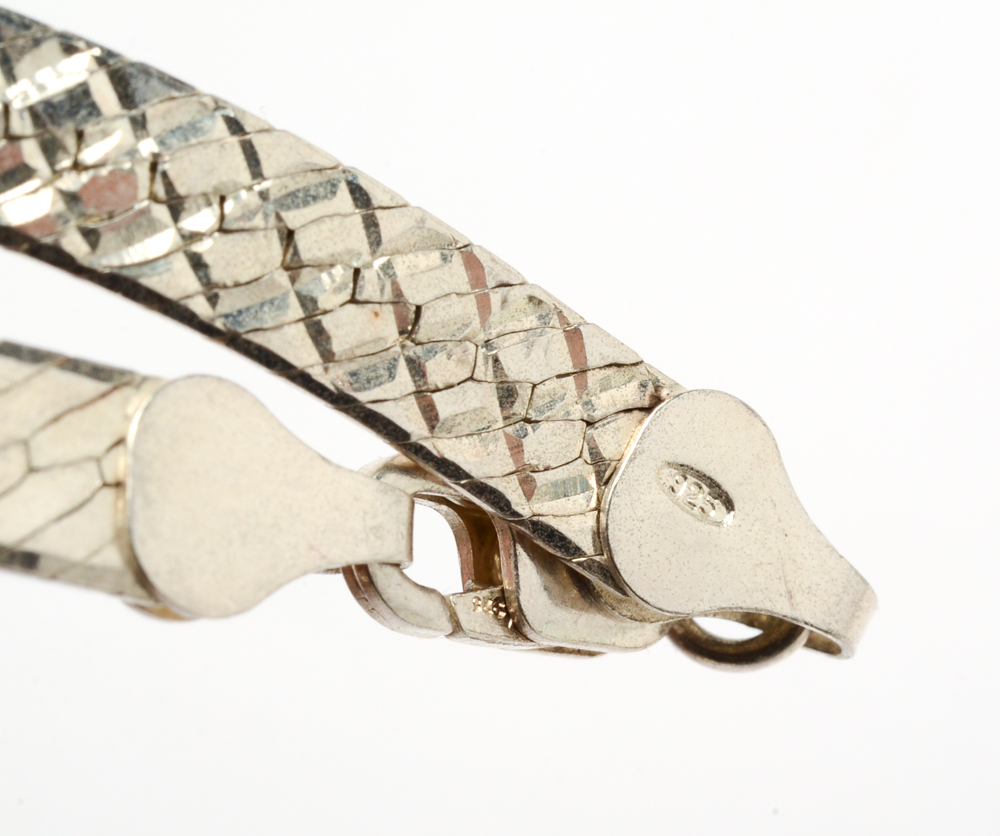 Sterling Silver Herringbone Chain Necklaces