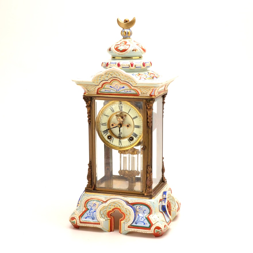 Antique Ansonia "Crystal Regulator" Clock