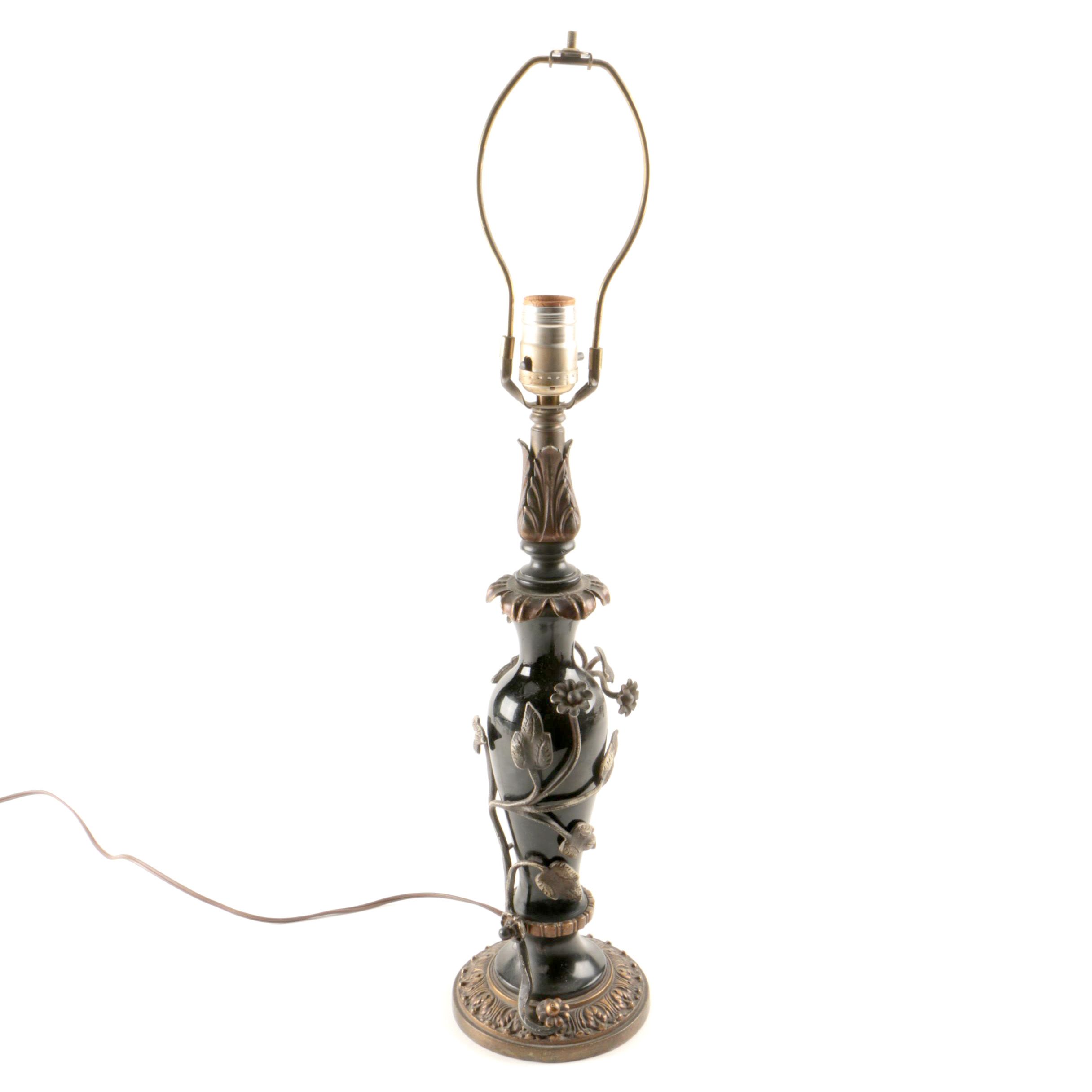 Vintage Brass and Ceramic Table Lamp