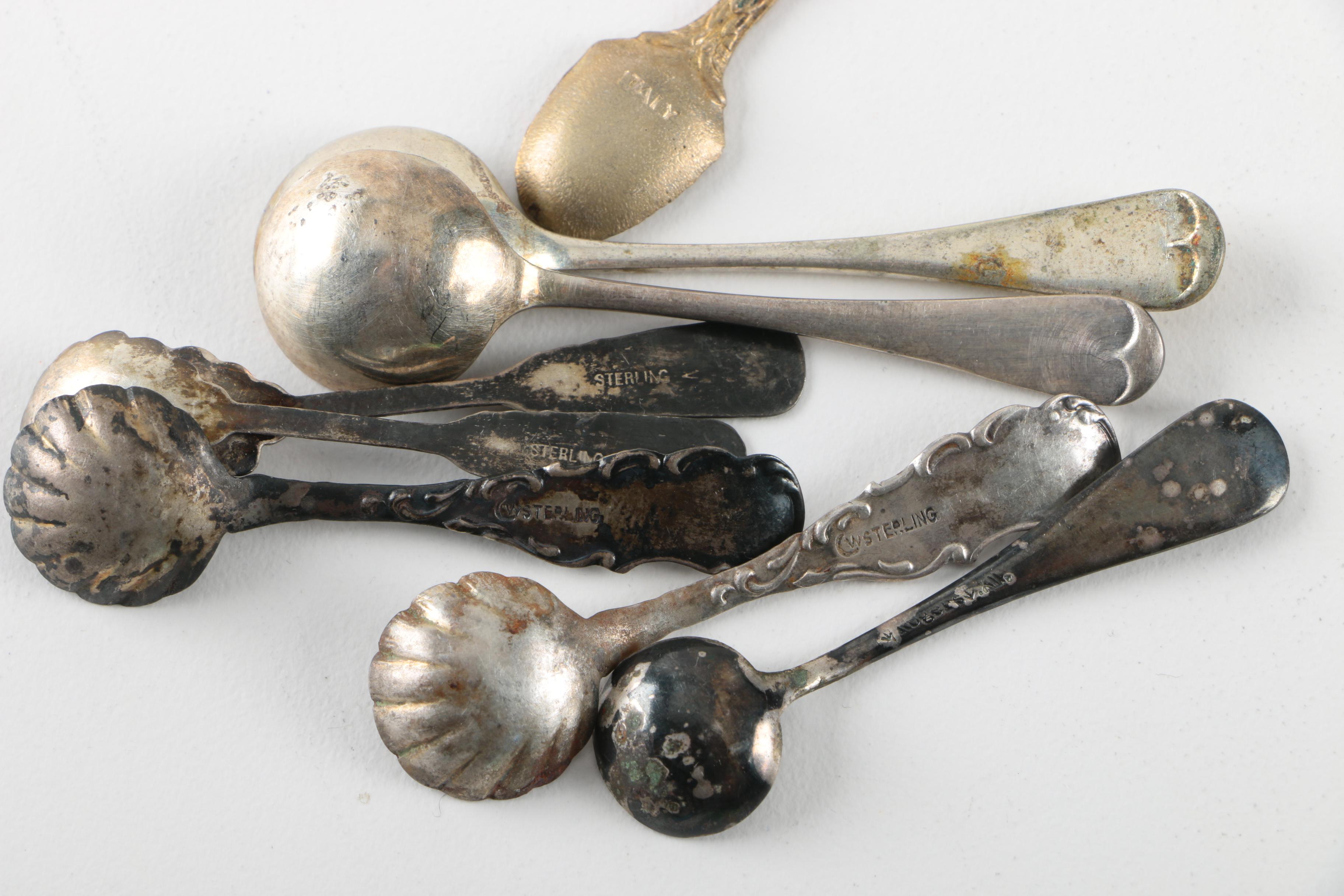 Assorted Sterling and Silver Plate Spoons