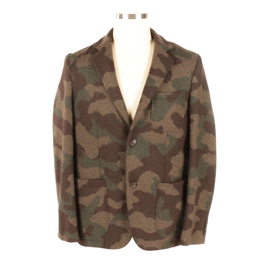 Men's Woolrich Camouflage Wool Blend Blazer