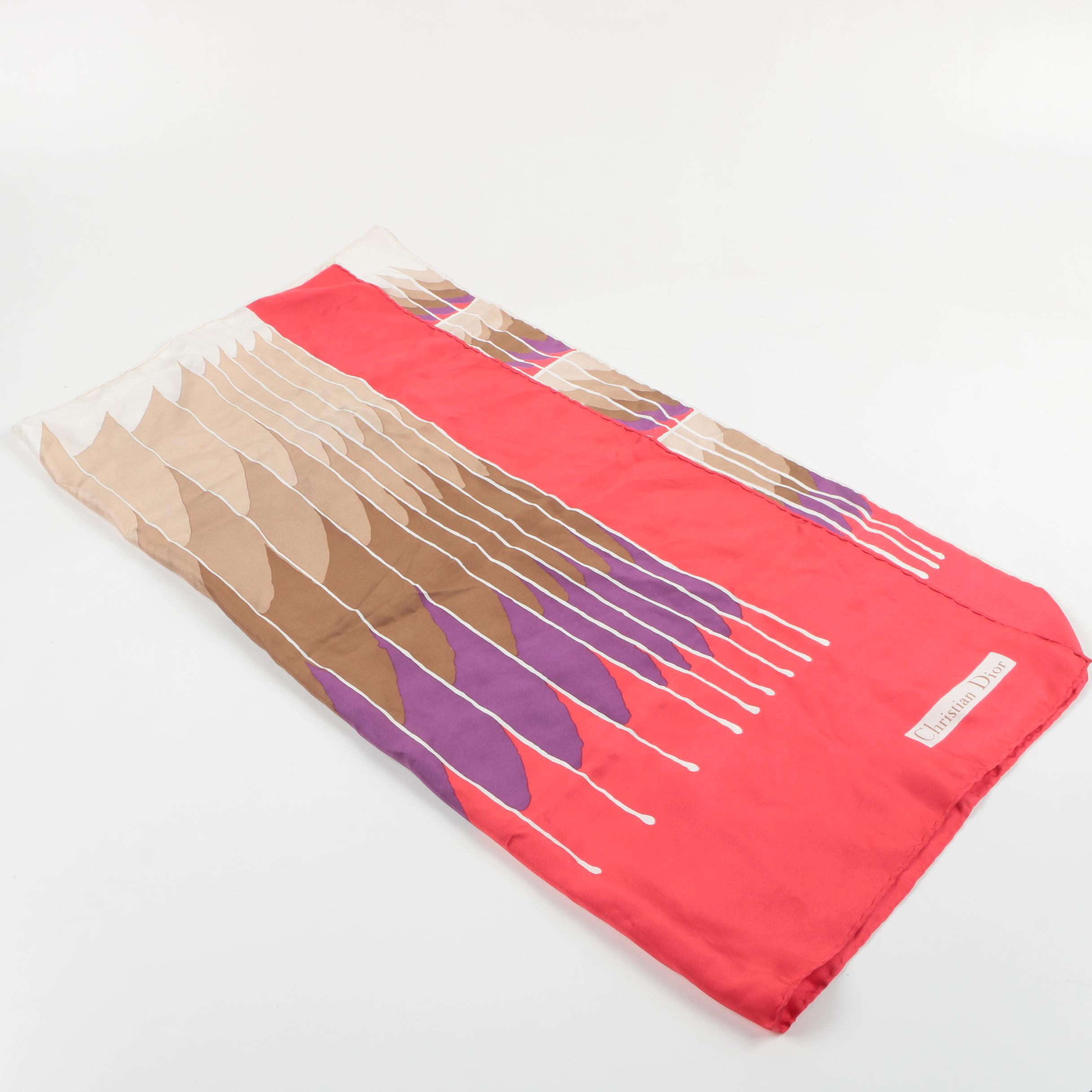 Vintage Christian Dior Silk Scarf