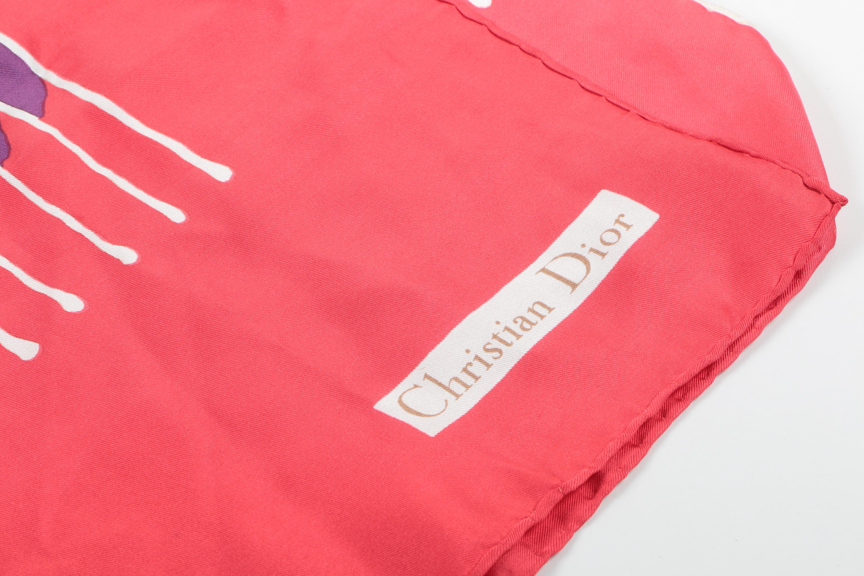 Vintage Christian Dior Silk Scarf