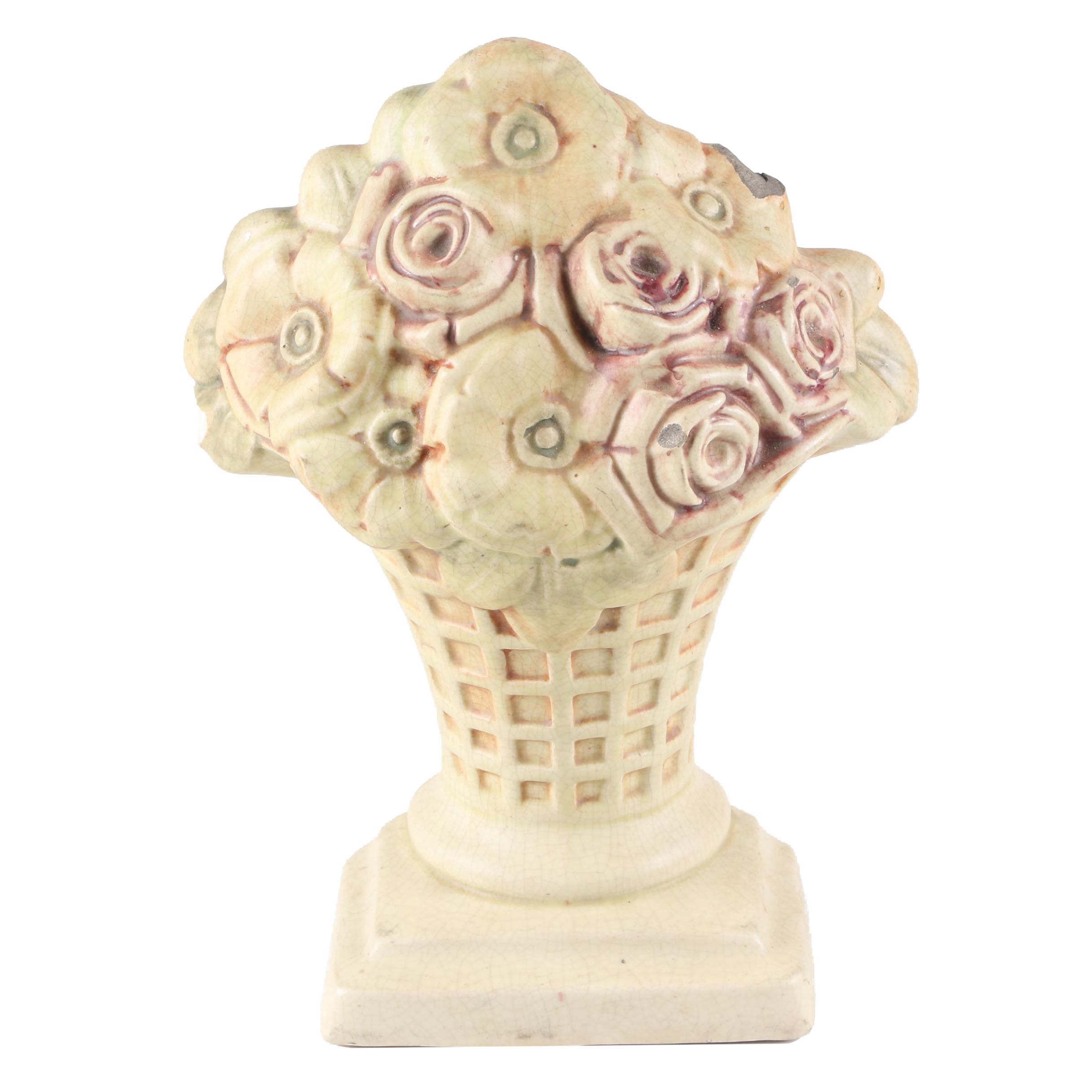 Vintage Weller _Roma_ Floral Doorstop