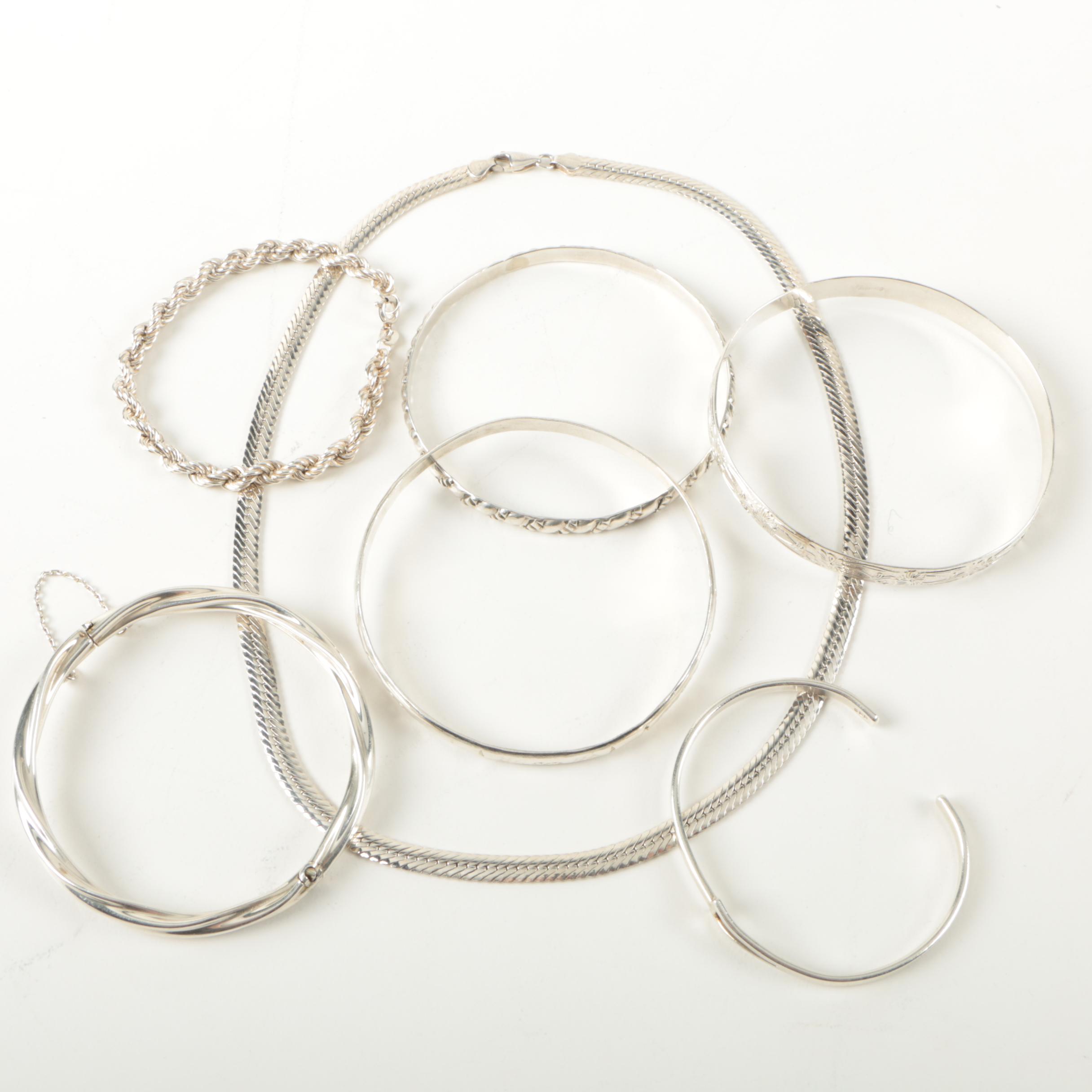 Assorted Jewelry Selection Including Sterling Silver