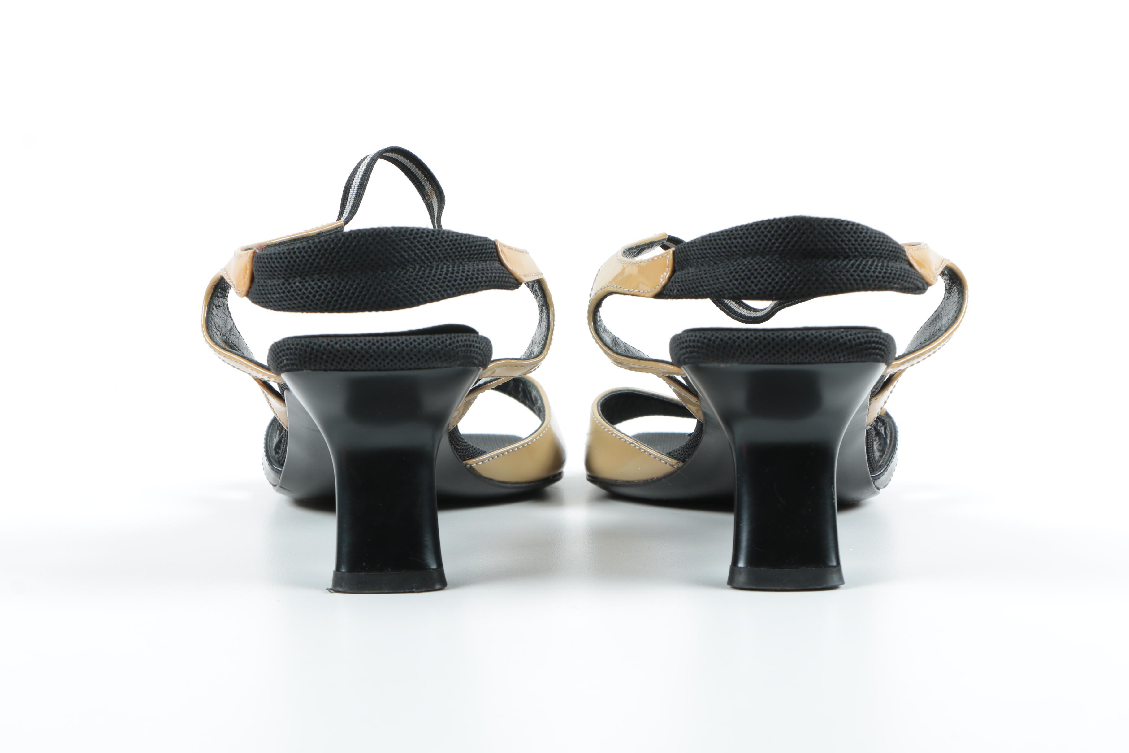 Prada Comma Heel Sandals
