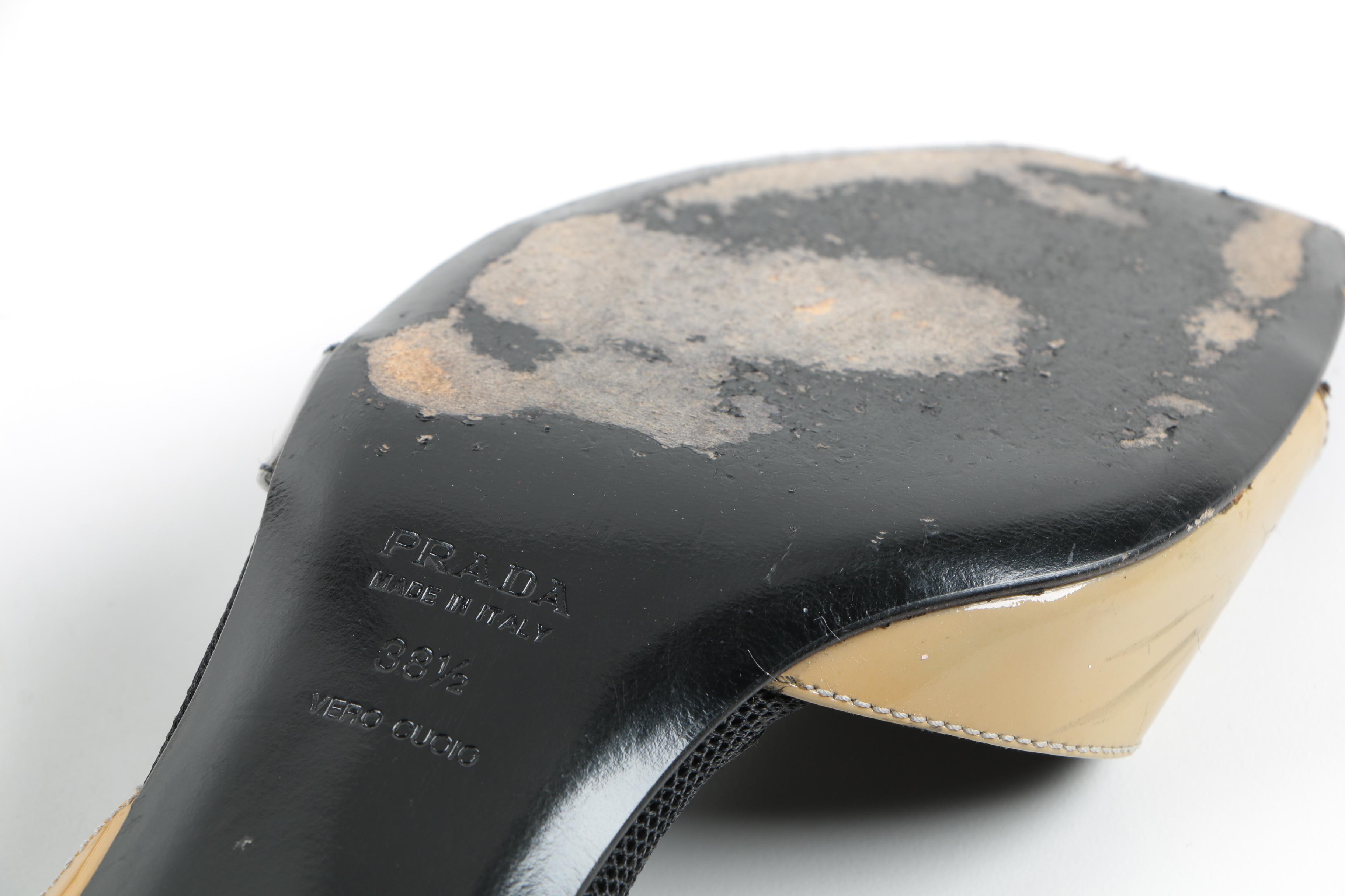 Prada Comma Heel Sandals