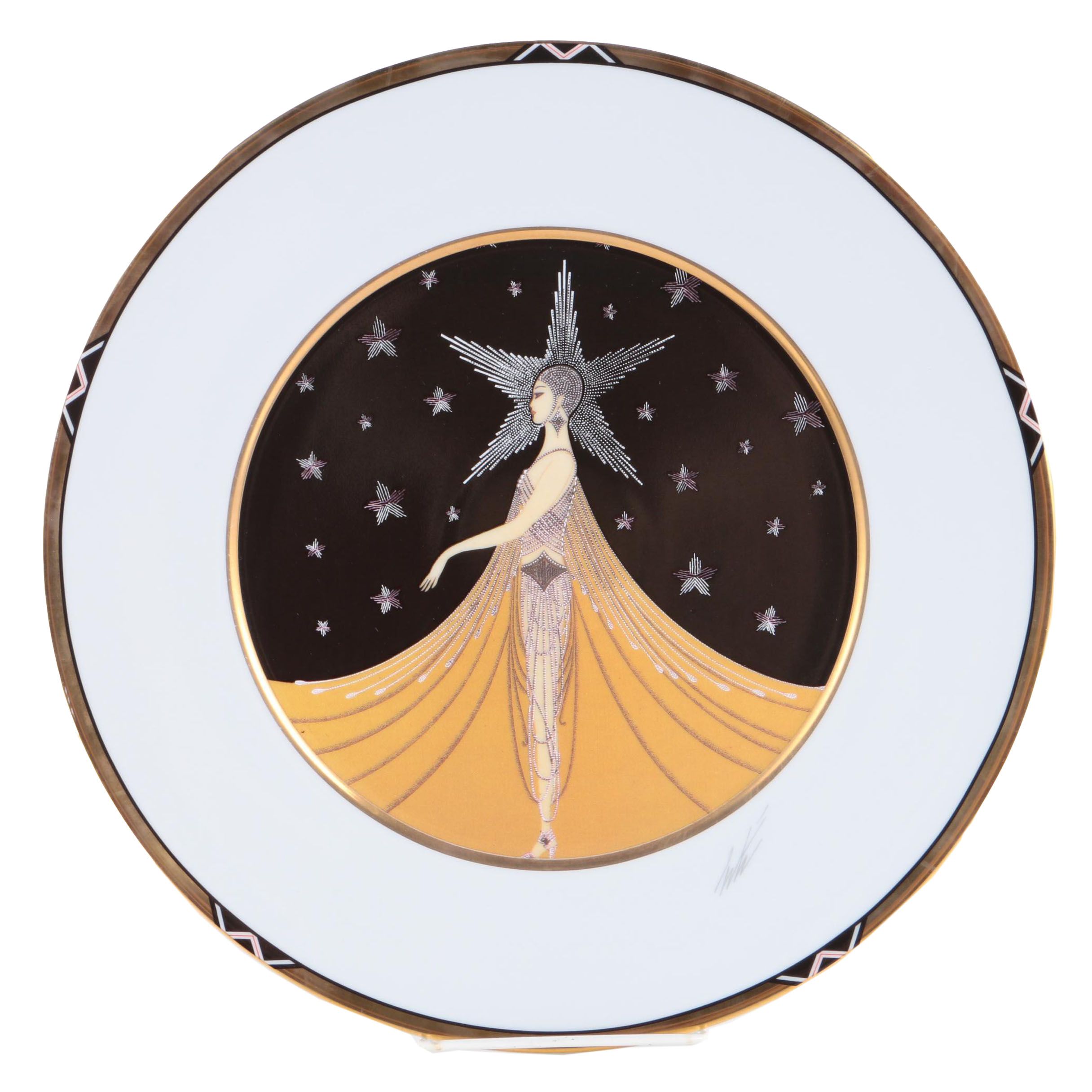 Erte Sevenarts Limited Porcelain Plate After "New York, New York"